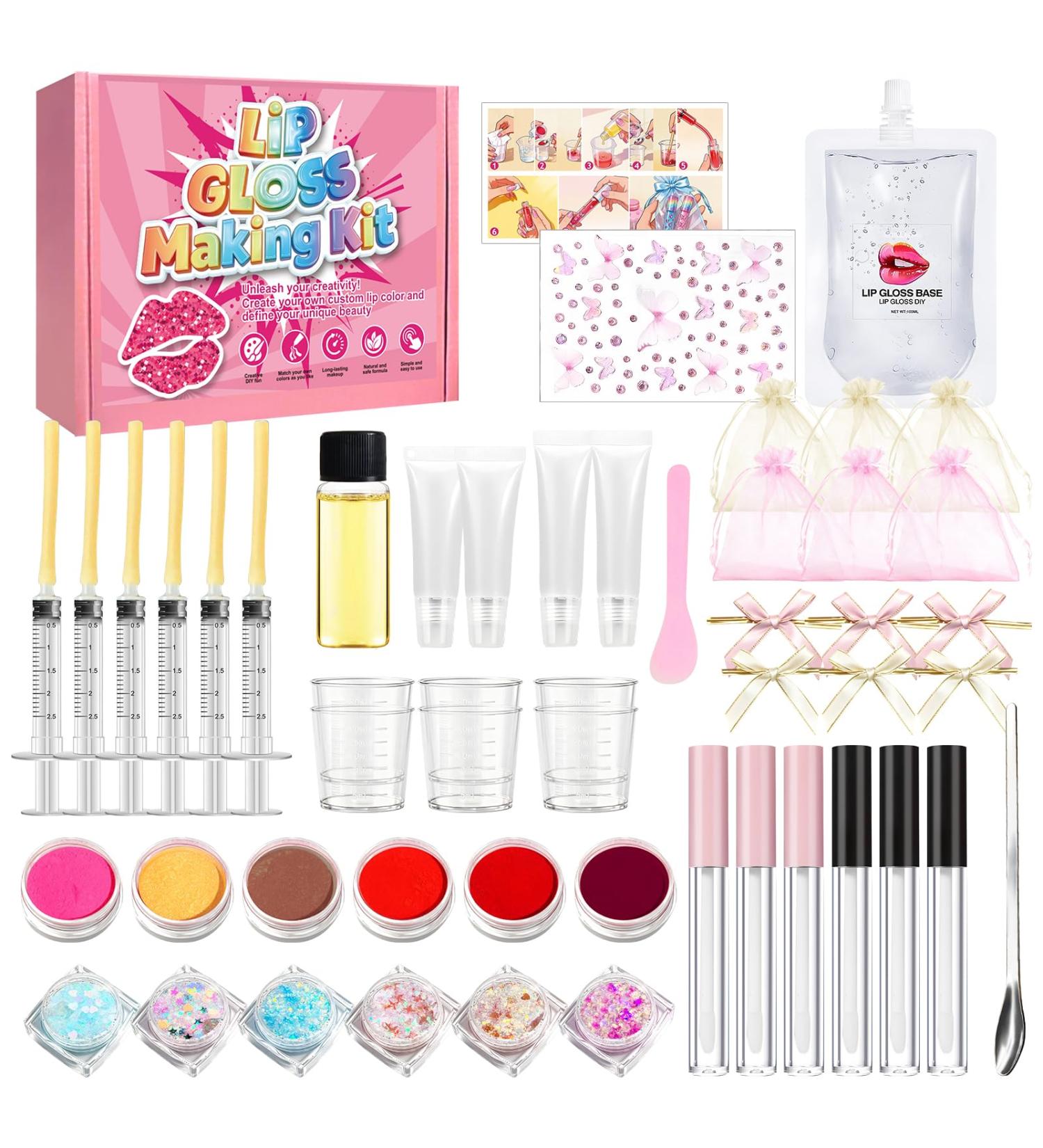 Kit Fabrique a Gloss kit de Fabrication de Gloss Lip gloss Making kits Creatif Adulte Cr ez Facilement Votre Propre glos-s Personnalis Cadeaux de Maquillage Amusants Bunt - Buy Online on GoSupps.com