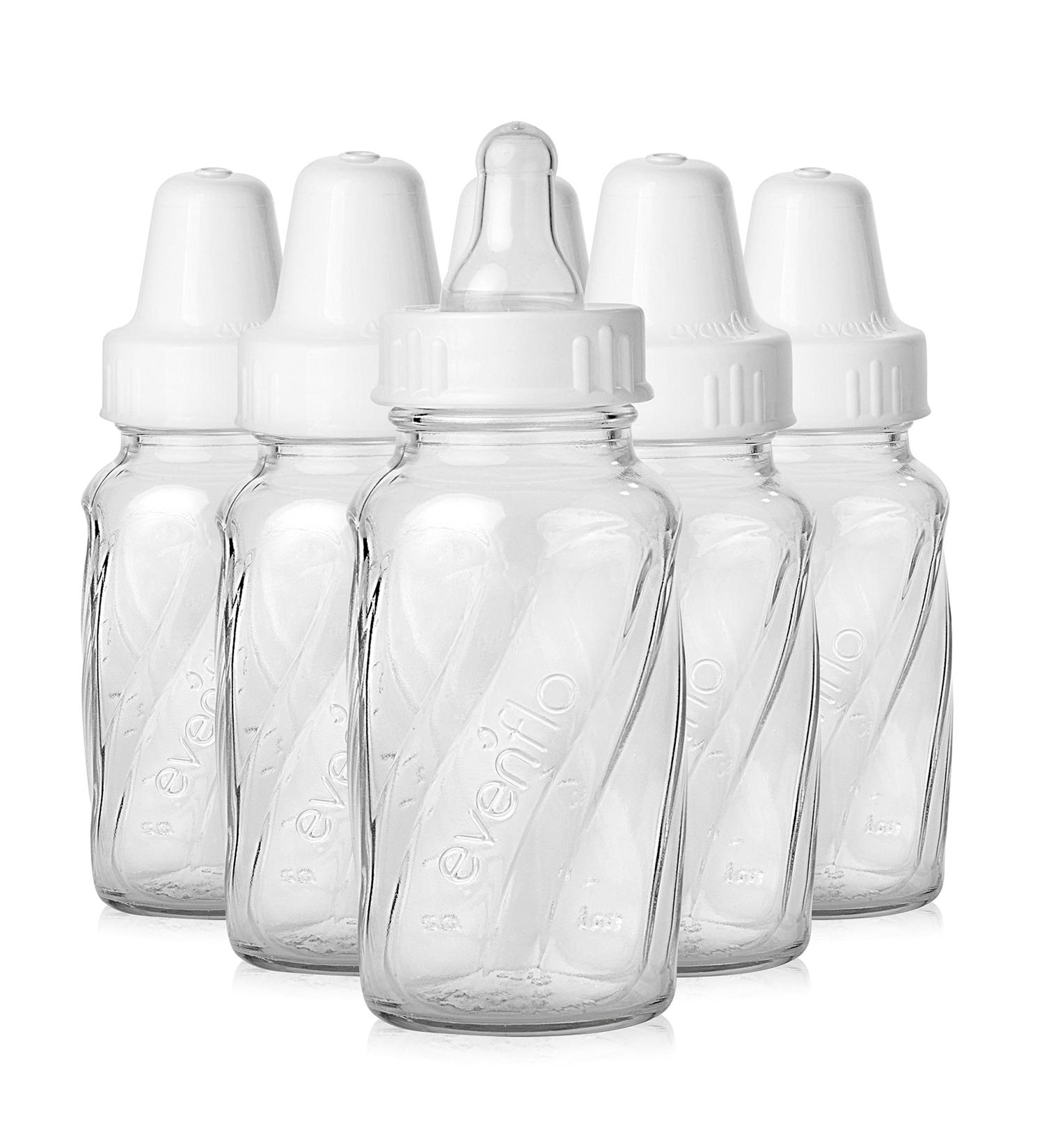 Evenflo 4oz Glass Twist Bottles - Pack of 6 | Classic Feeding Essentials - Buy Online on GoSupps.com
