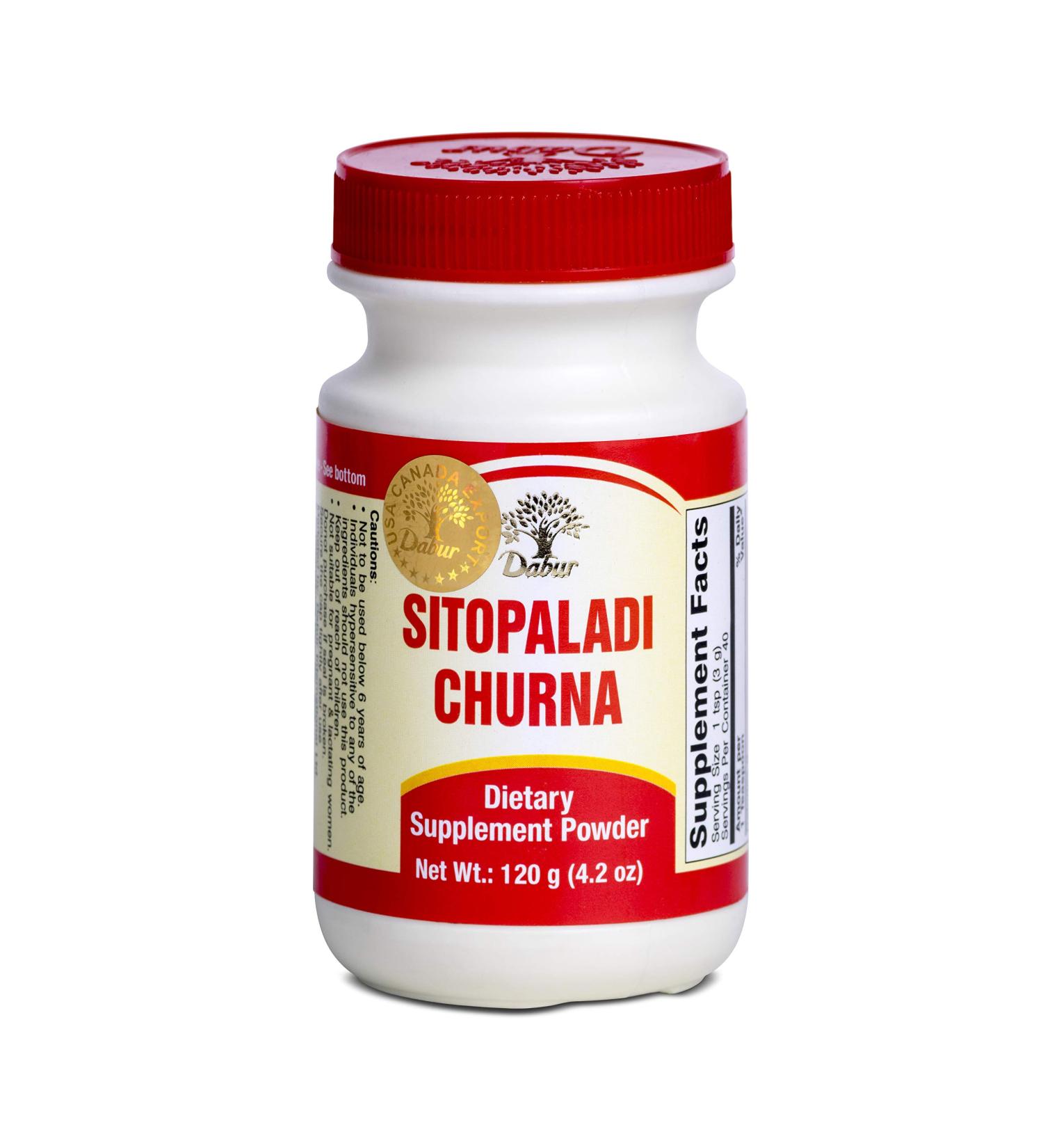 Dabur Sitopaladi Churna 120 grams (for relief from cough)