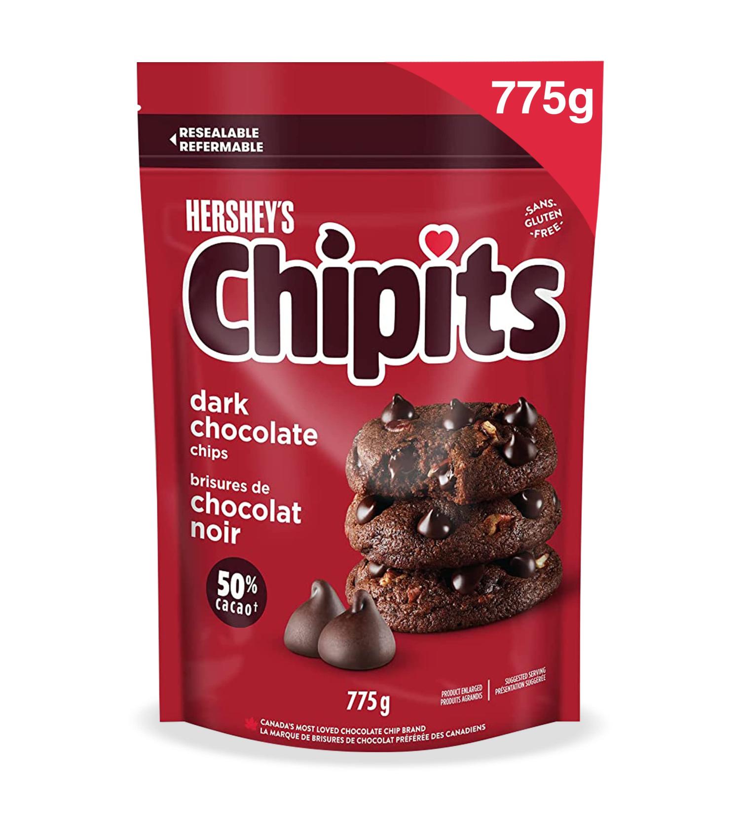 CHIPITS Chocolate Chips for Baking Baking Ingredients Holiday Baking Chocolate Dark Chocolate 775 grams - Buy Online on GoSupps.com