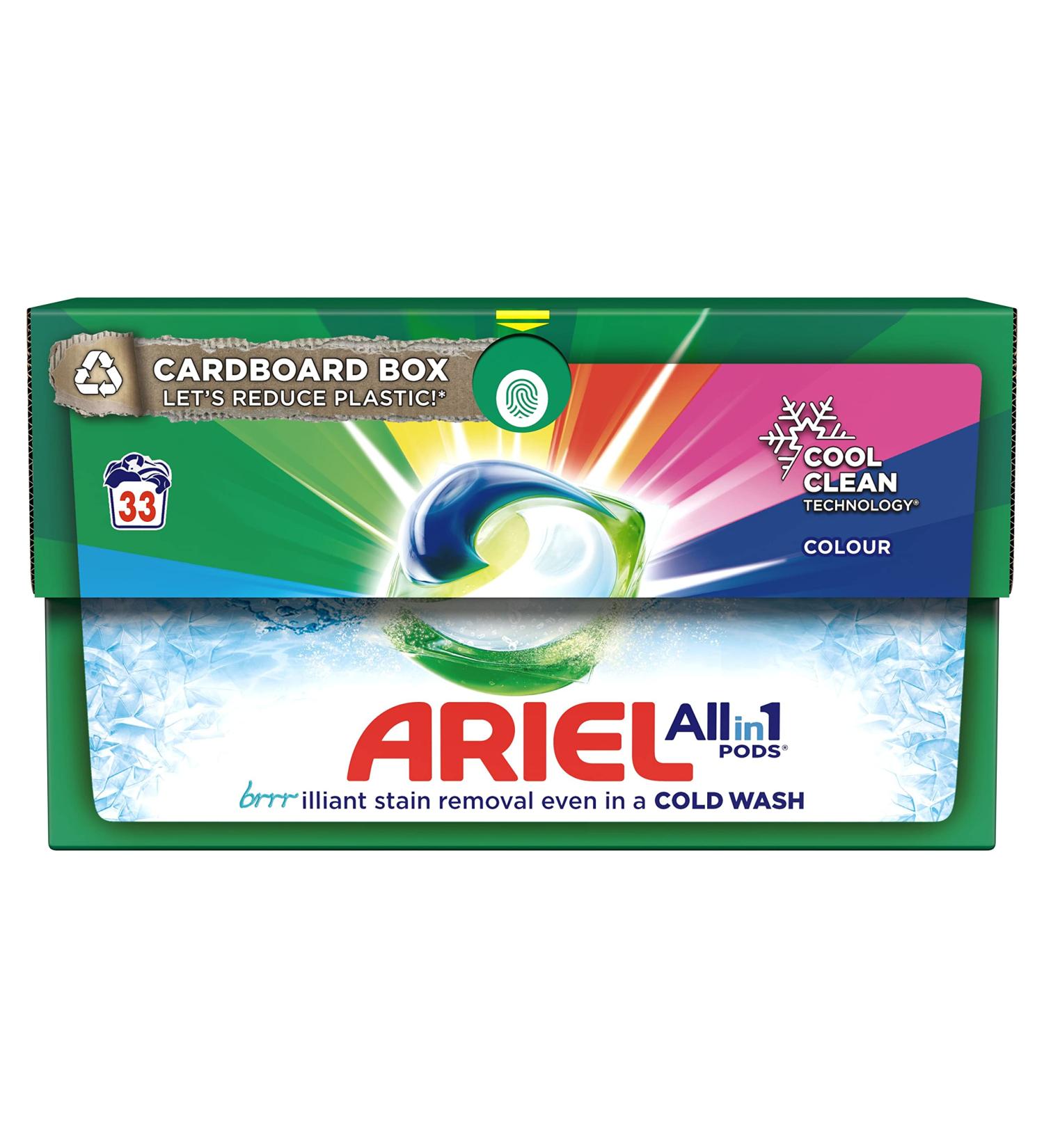 Ariel All-in-1 PODS Washing Liquid Laundry Detergent Tablets/Capsules 33 Washes Color Brilliant Stain Removal Even In A Cold Wash - Buy Online on GoSupps.com