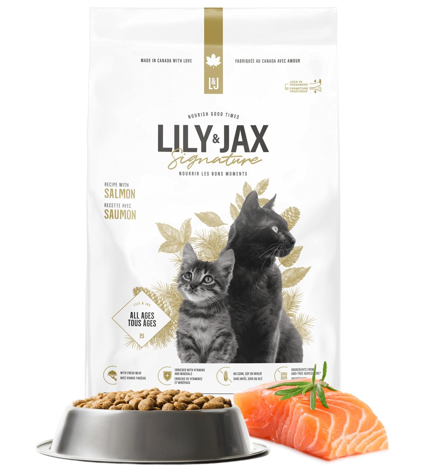 Dry Cat Food 1.6 kg - Salmon Recipe - No Corn or Soy - Protein Rich - Kitten Food - Adult Cat Food by Lily & Jax Salmon 1.6 kg (Pack of 1) - Buy Online on GoSupps.com