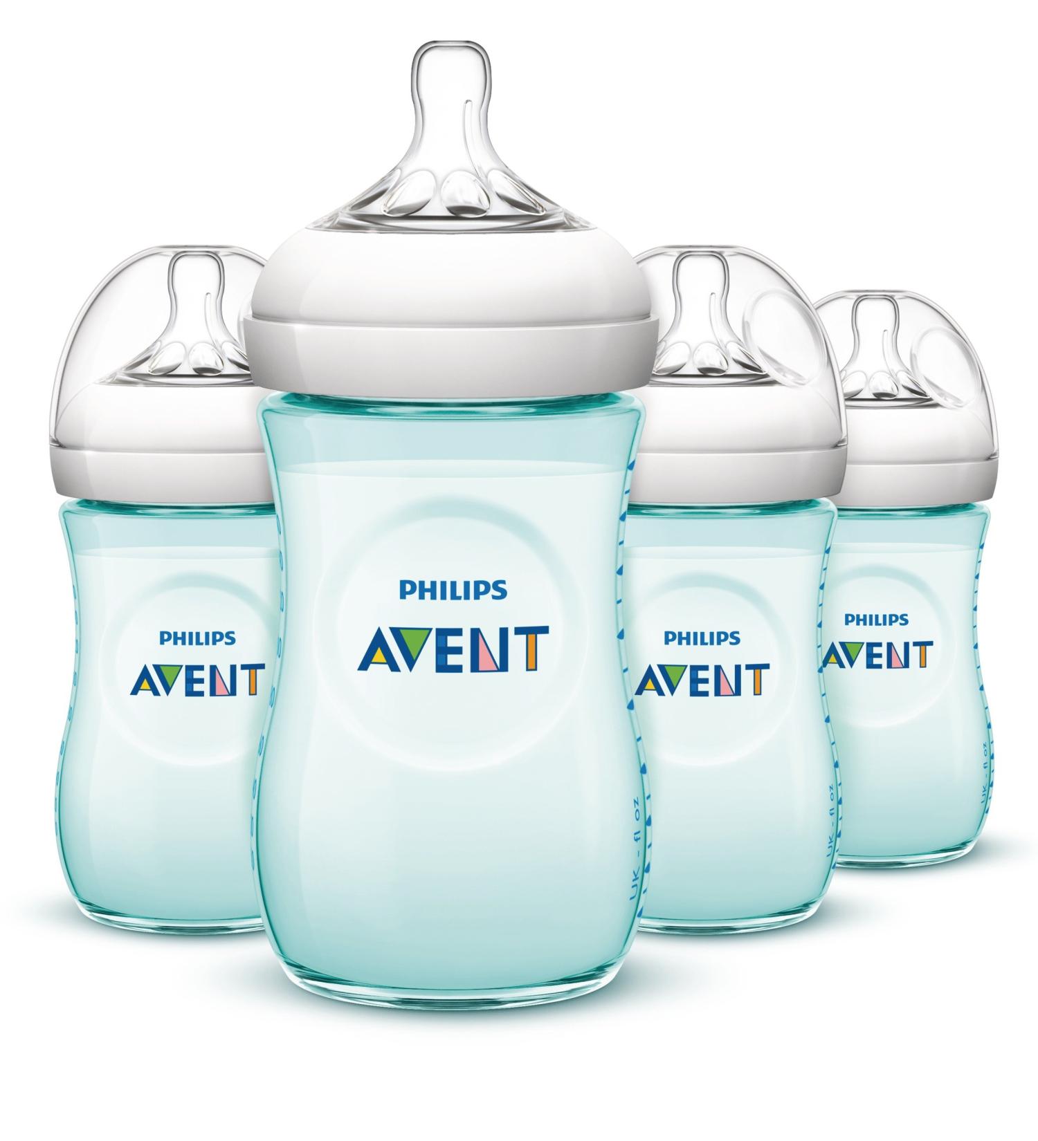 Philips AVENT Natural Bottle Teal 9oz (4 Pack) - BPA-Free Baby Bottles - Buy Online on GoSupps.com