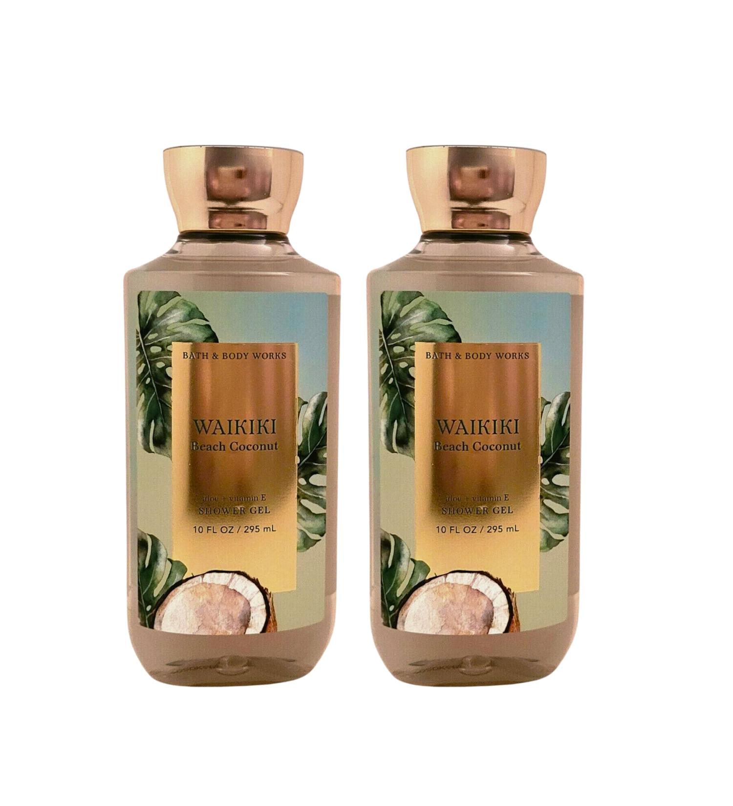 Bath & Body Works Shower Gel Gift Set of 2 10oz Each (Waikiki Beach Coconut)
