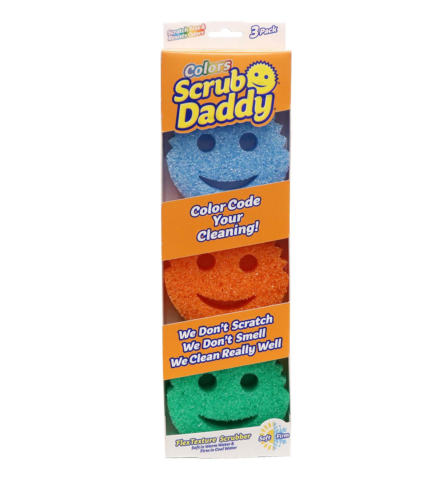 Scrub Daddy Color Sponge Variety Pack - 3 Pack Multipurpose Dish Sponge Set - BPA Free Polymer Foam - Stain, Mold & Odor Resistant Kitchen Sponge - Buy Online on GoSupps.com