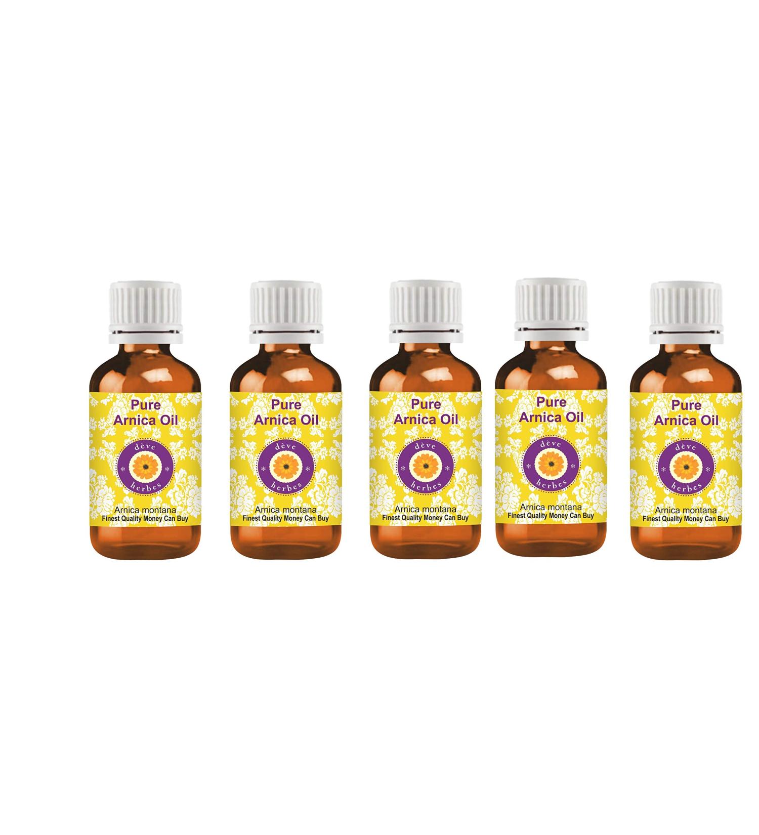 d ve herbes Pure Arnica Oil (Arnica Montana) (Pack of Five) 100ml X 5 (16.9 oz) - Buy Online on GoSupps.com