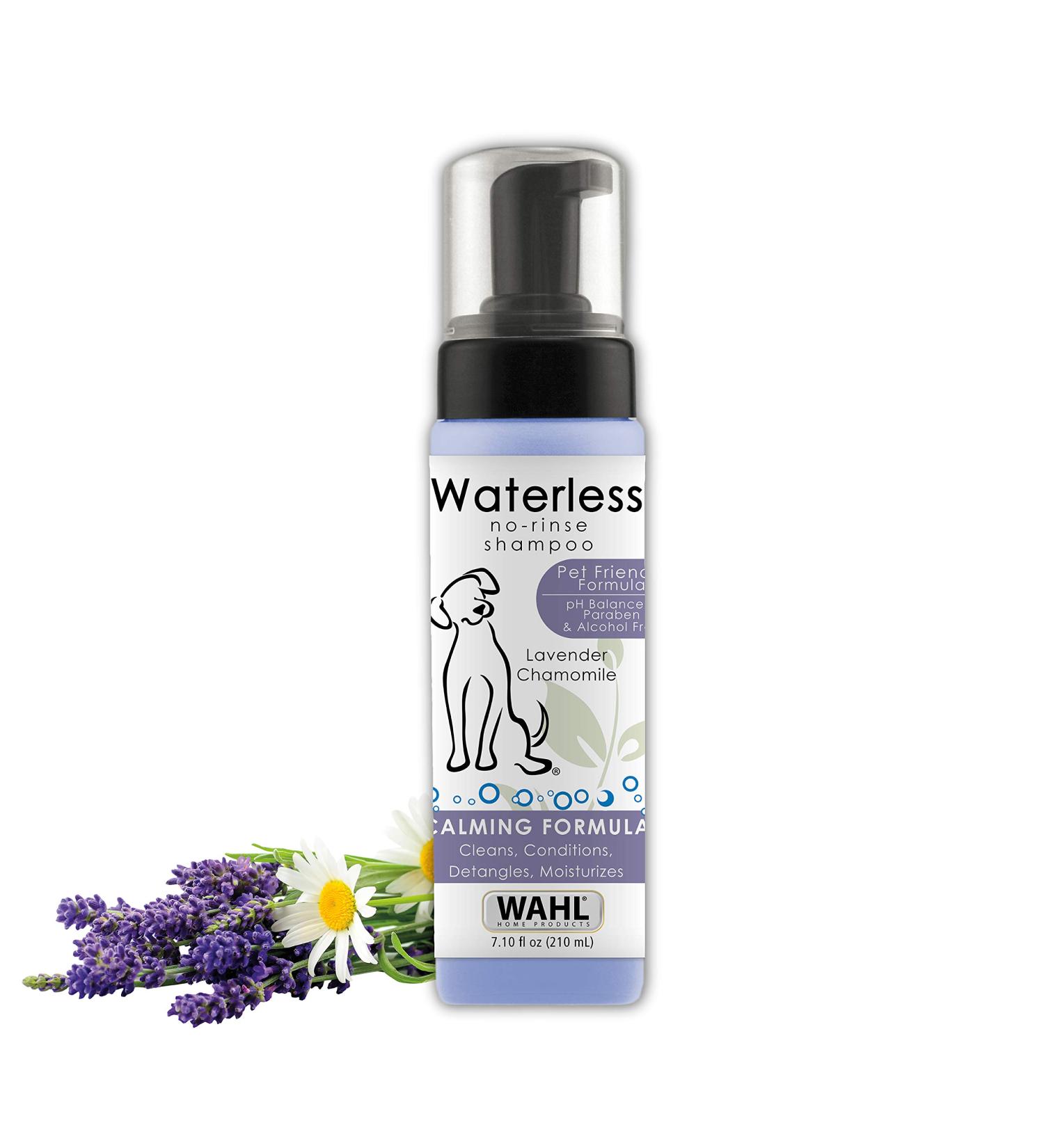 Wahl Pet Friendly Waterless Shampoo for Animals | Lavender & Chamomile | 7.1 Oz | Cleansing, Conditioning, Detangling, Moisturizing | Dogs, Cats, Horses - Buy Online on GoSupps.com