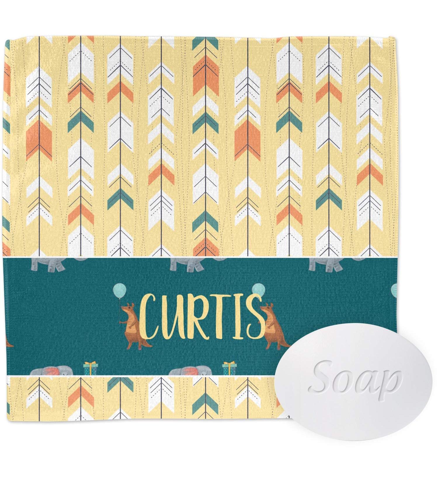 YouCustomizeIt Personalized Animal Friend Birthday Washcloth