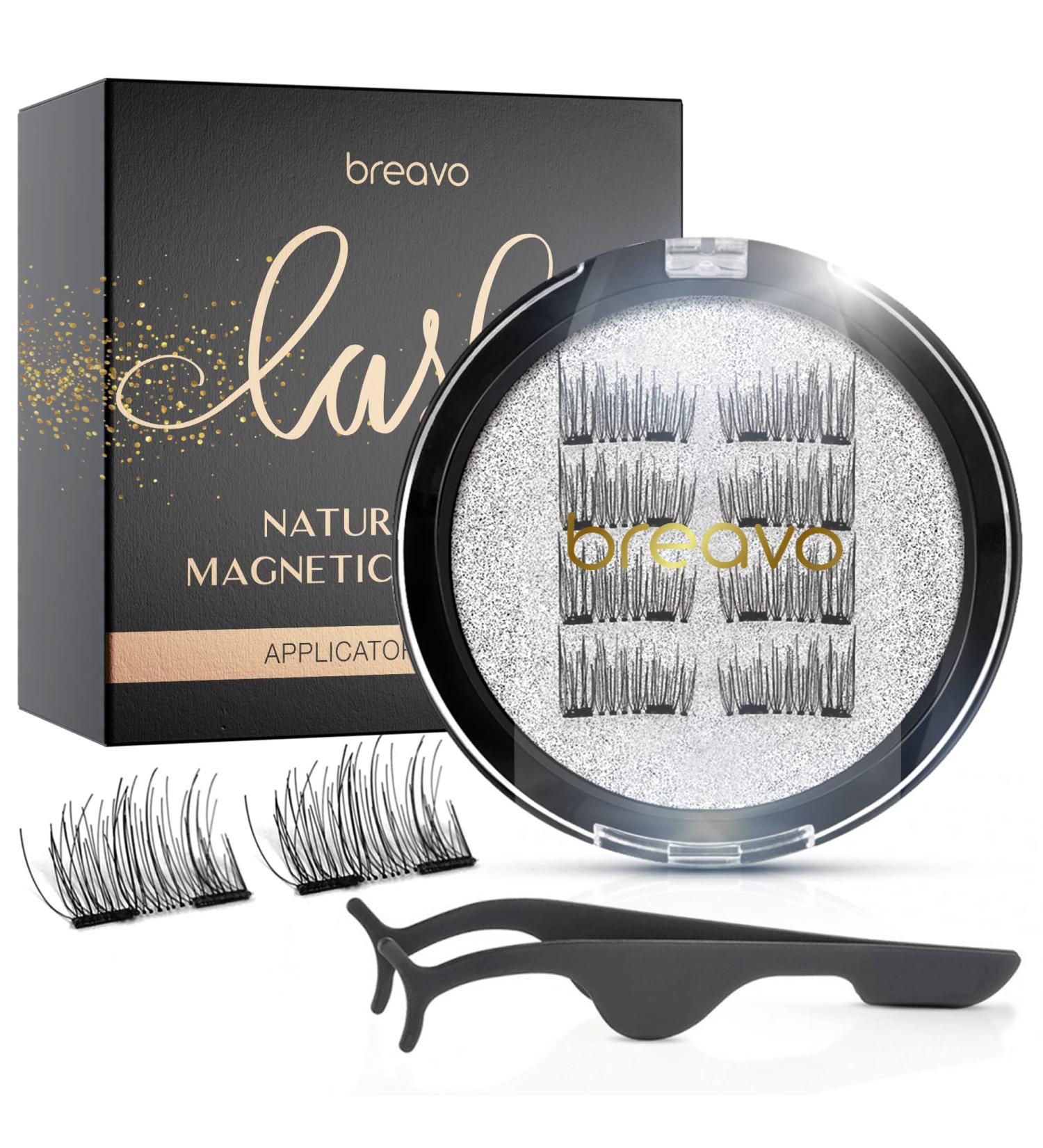 Breavo Dual Magnetic Eyelashes - Reusable, Natural Look Half Lashes | Waterproof & Featherlight - 8Pcs - Buy Online on GoSupps.com