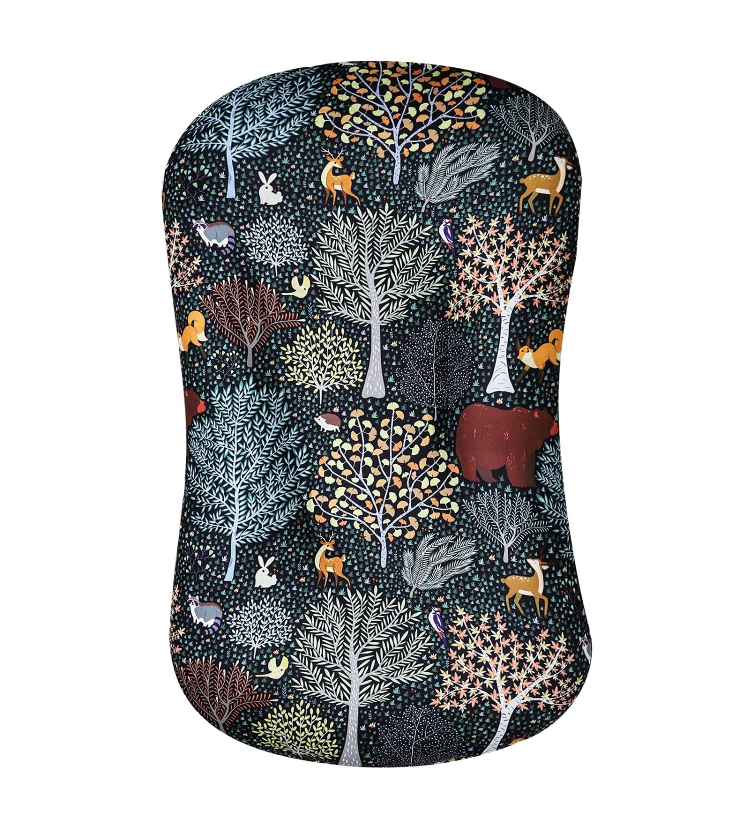 Newborn Lounger Cover - Ultra Soft Removable Slipcover for Infant Pillow (Forest Animals) - Buy Online on GoSupps.com