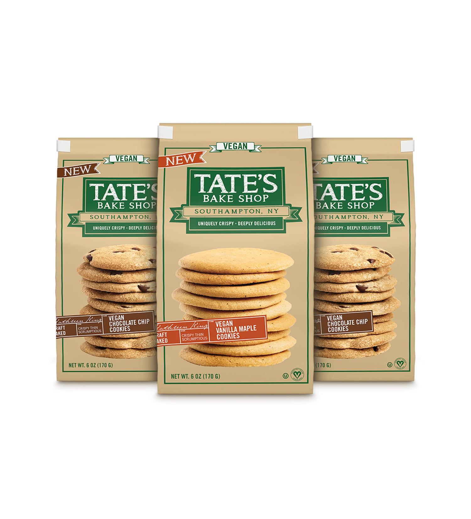 Tate's Bake Shop Vegan Cookie Variety Pack - 6 oz Bags (Vegan Chocolate Chip & Vanilla Maple Cookies) - Buy Online on GoSupps.com