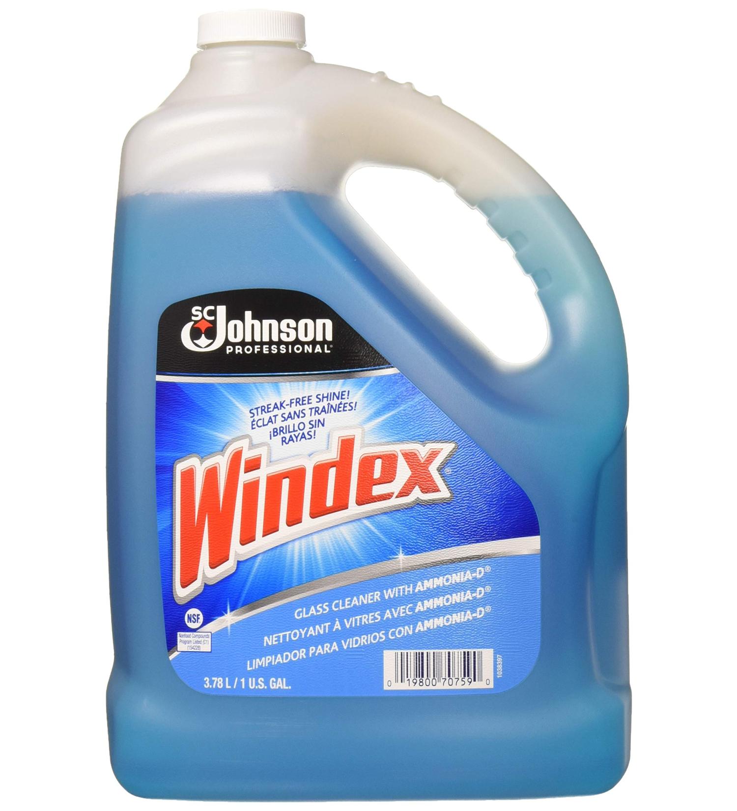 Windex Unscented Glass Cleaner - 1 Gallon | Streak-Free Shine | Blue - Buy Online on GoSupps.com
