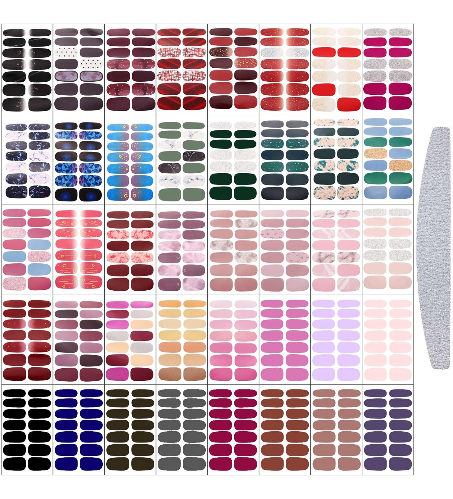 Maitys 560 Pieces Jamberry Nail Wraps - Real Nail Polish Stickers - DIY Glitter Nail Art Set for Women & Girls - Buy Online on GoSupps.com