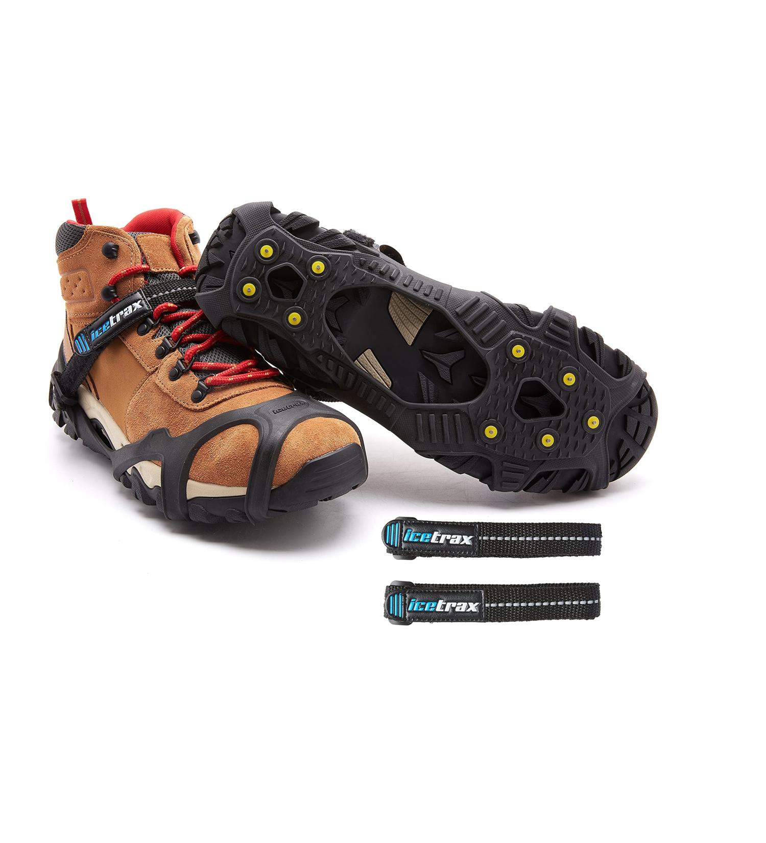 Ice Cleats Combo Pack - ICETRAX V3 Tungsten Crampons with Straps - Non-Slip Shoe Grippers for Snow and Ice - L/XL Size - Buy Online on GoSupps.com