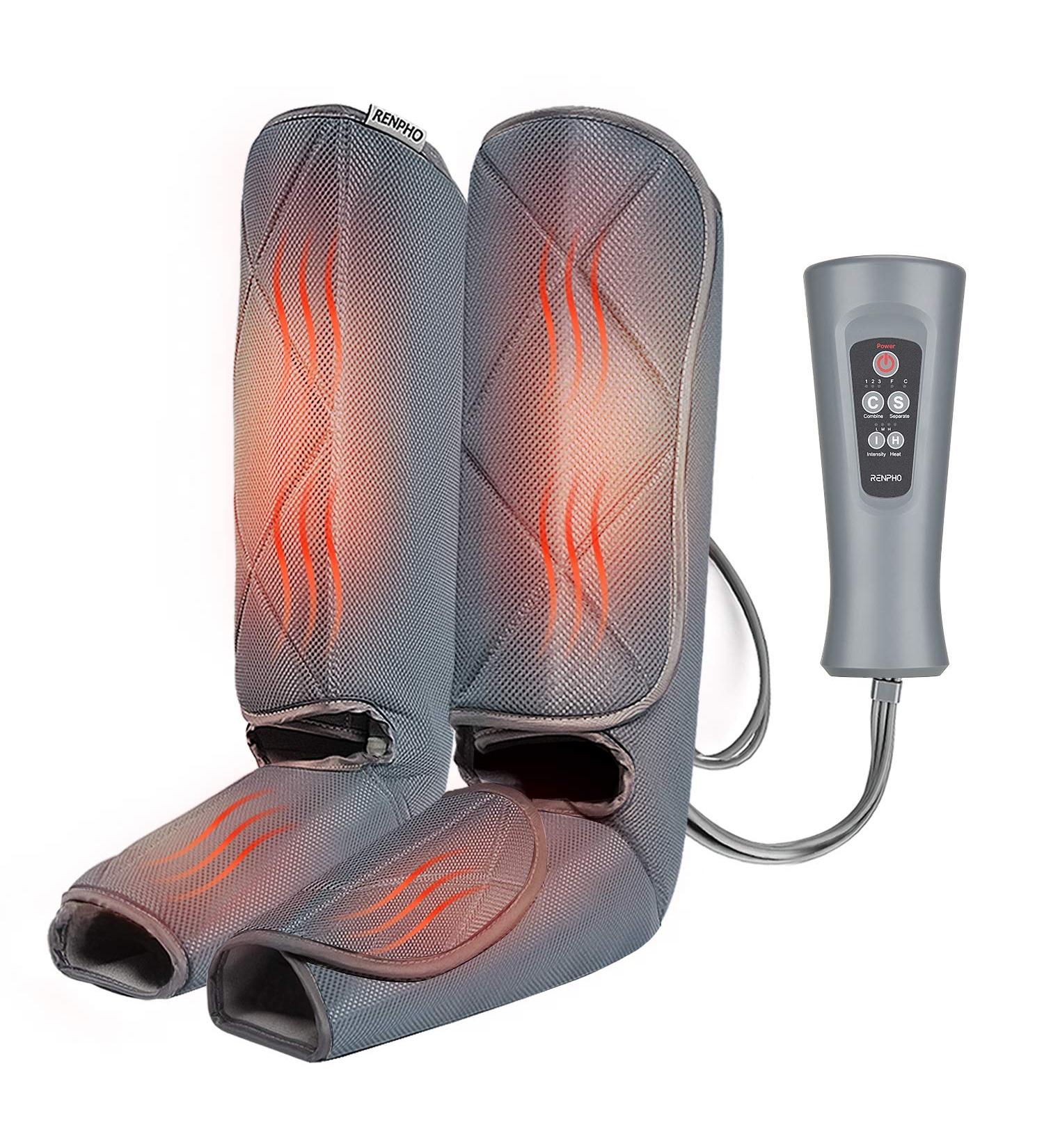 RENPHO Leg Massager with Heat, Air Compression for Circulation & Muscle Pain Relief - 2 Heat, 5 Modes, 3 Intensities - Improve Circulation Boots - Great Gifts for Mom & Dad! - Buy Online on GoSupps.com