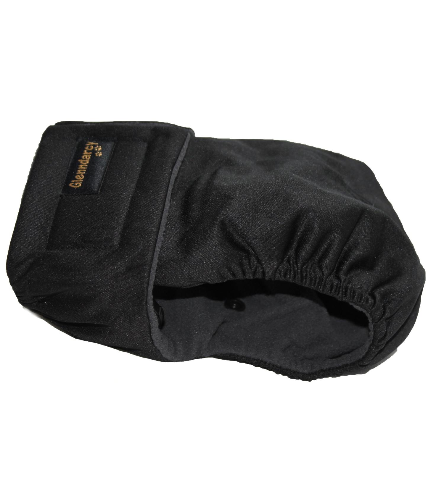 Glenndarcy Female Dog Diapers - Waterproof Medium Pants & 2 Washable Pads in Black | International Shipping - Buy Online on GoSupps.com