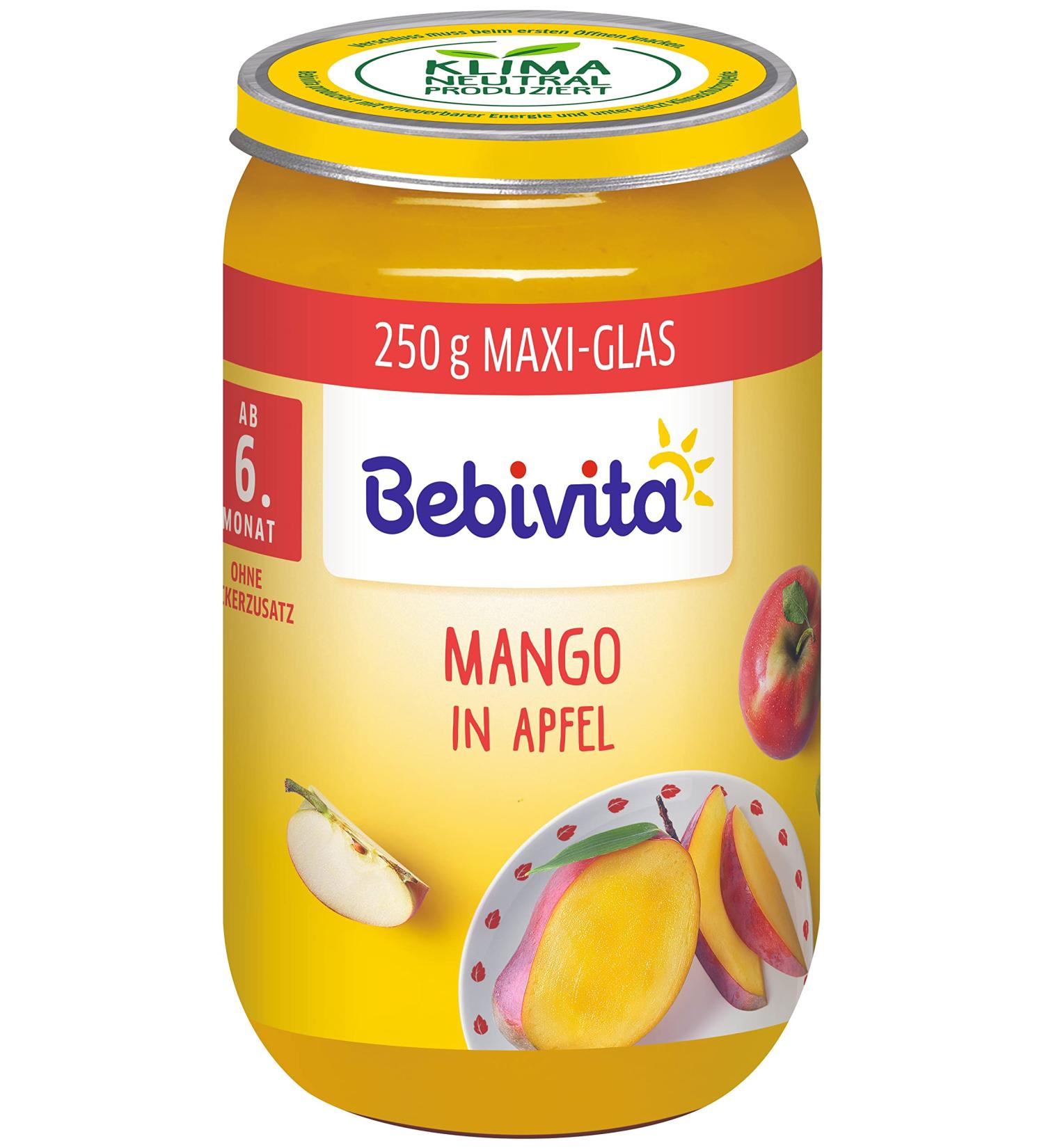 Bebivita Fruits Mango in Apple Pack of 6 (6 x 250 g) Medium