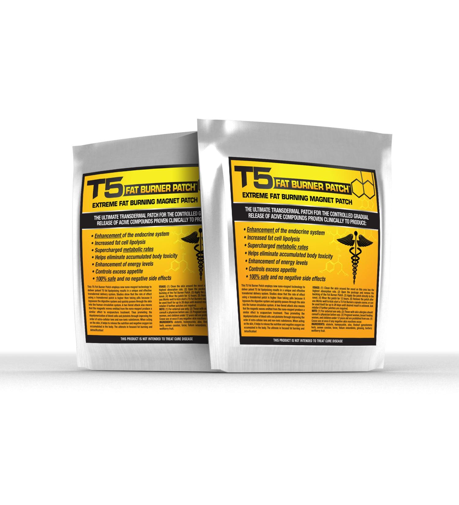 T5 Fat Burners Patches : Detox & Weight Loss Patches - Diet Pills Alternative/Accessory (28 Patches - 1 Month Supply)