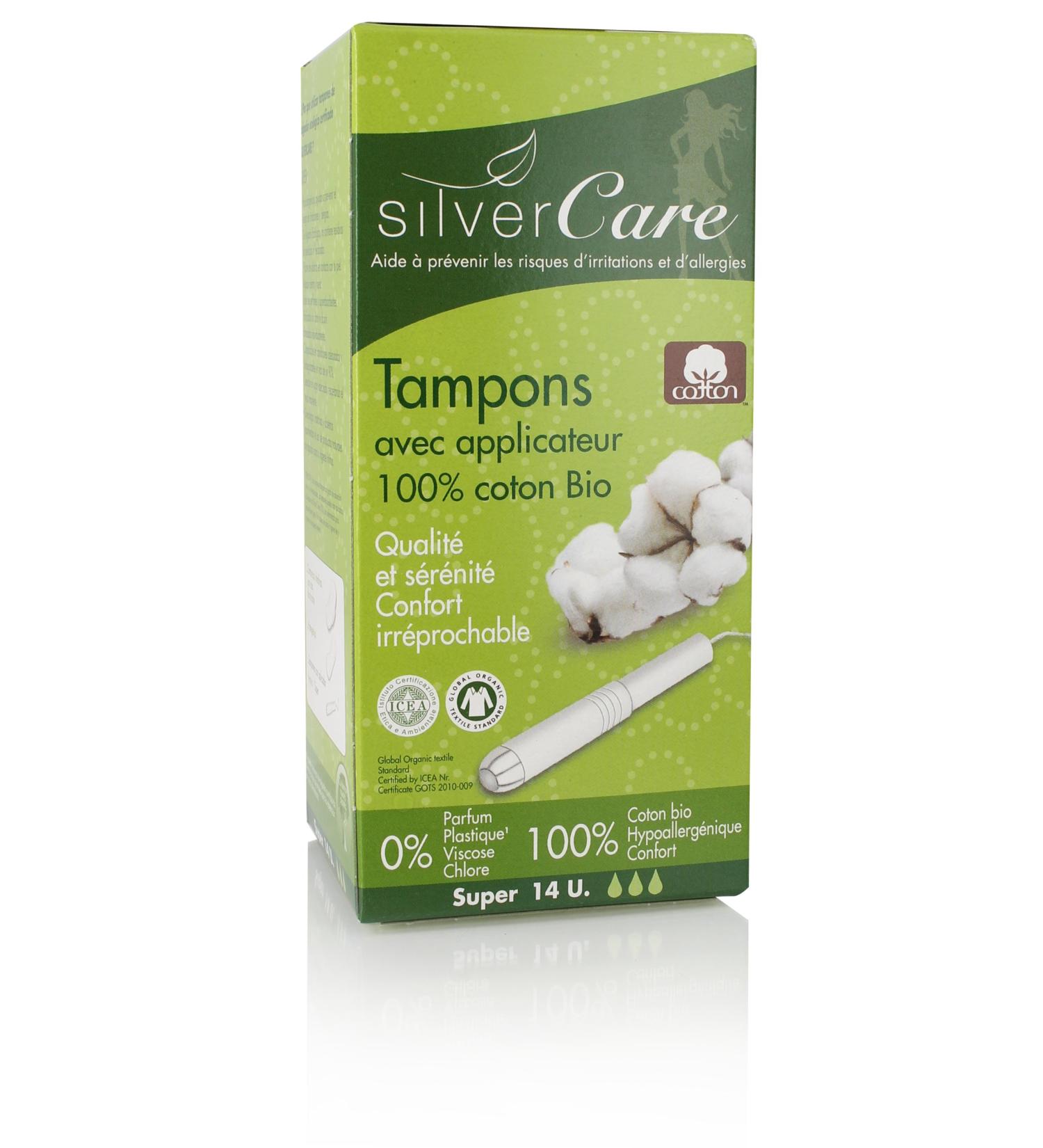 Organic Cotton Tampons - Super with Applicator 14 Units