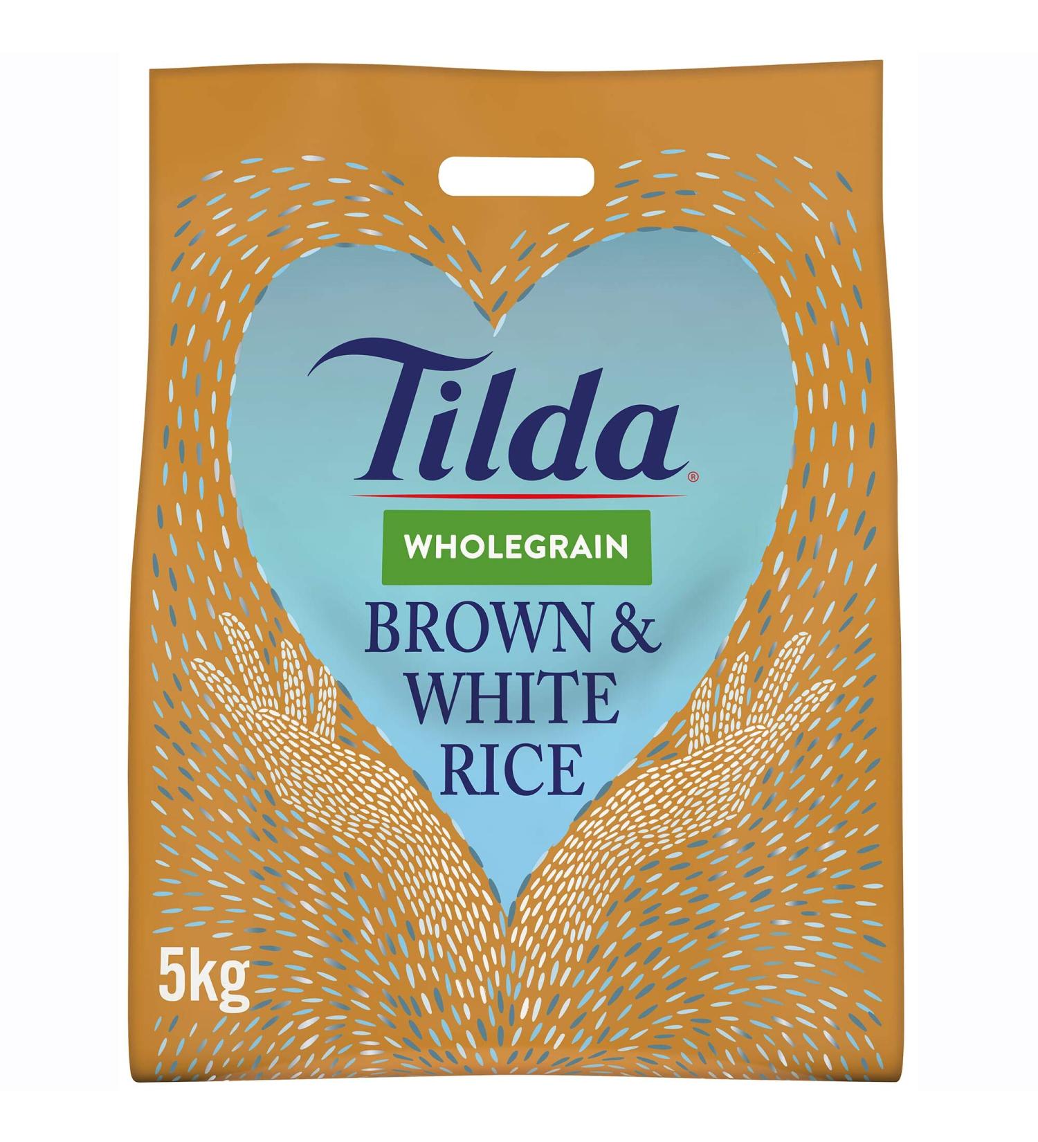 Tilda Easy Cook Brown and White Rice - 1x5kg
