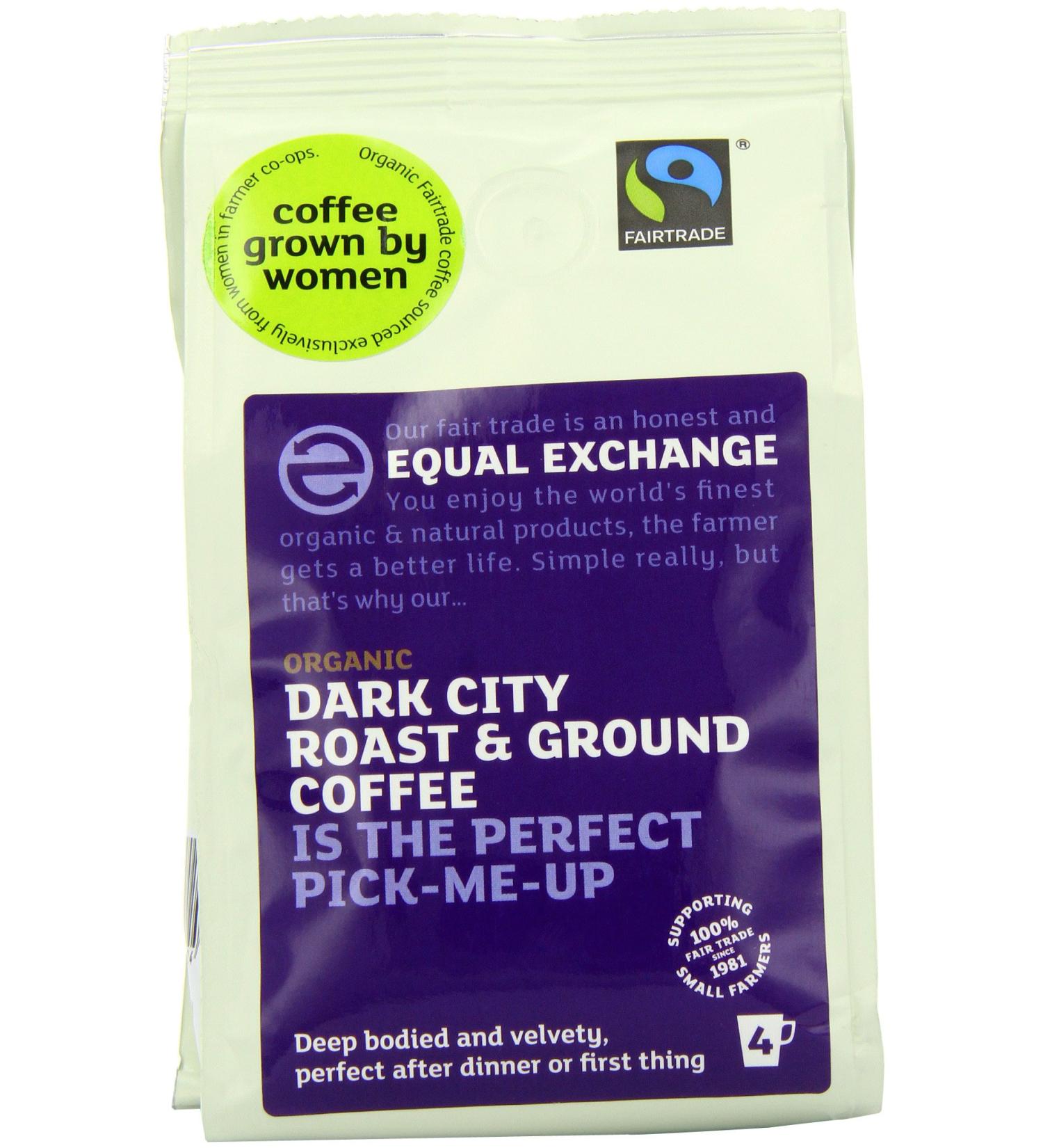  Equal Exchange Equal Exchange Organic Roasted Ground Coffee Dark City 227g (pack of 4) - Buy Online on GoSupps.com