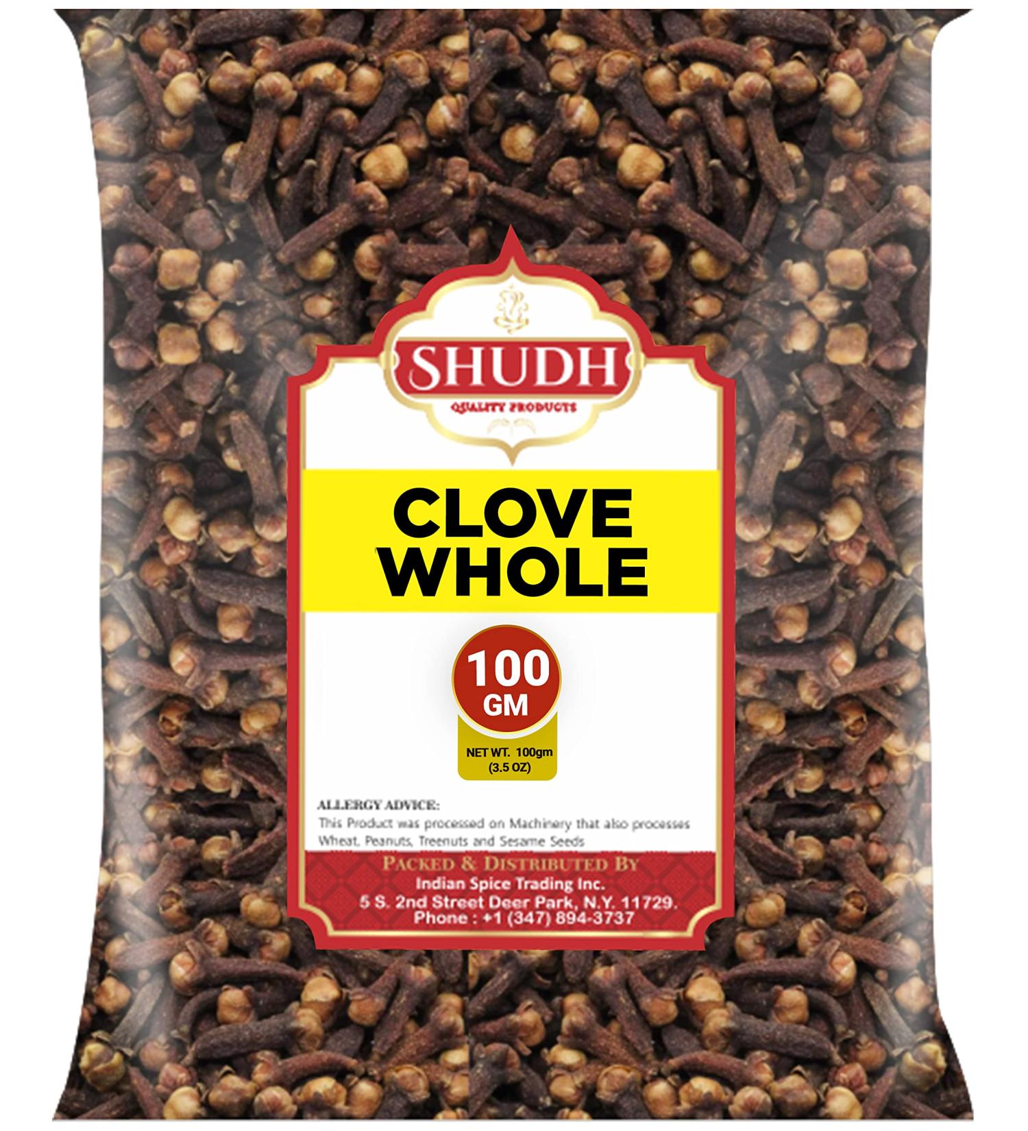 SHUDH Clove Whole (Laung) 3.5 oz (100g) - Hand Selected Indian Cloves for Tea, Pomander Balls, Potpourri - Buy Online on GoSupps.com