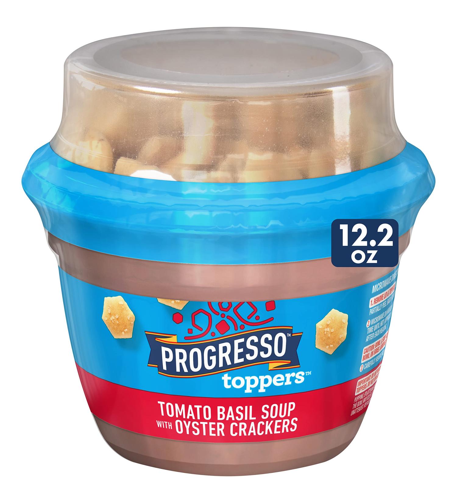 Progresso Tomato Basil Soup with Cheddar Crackers 12.2 oz - Delicious Combo for Instant Comfort - Buy Online on GoSupps.com