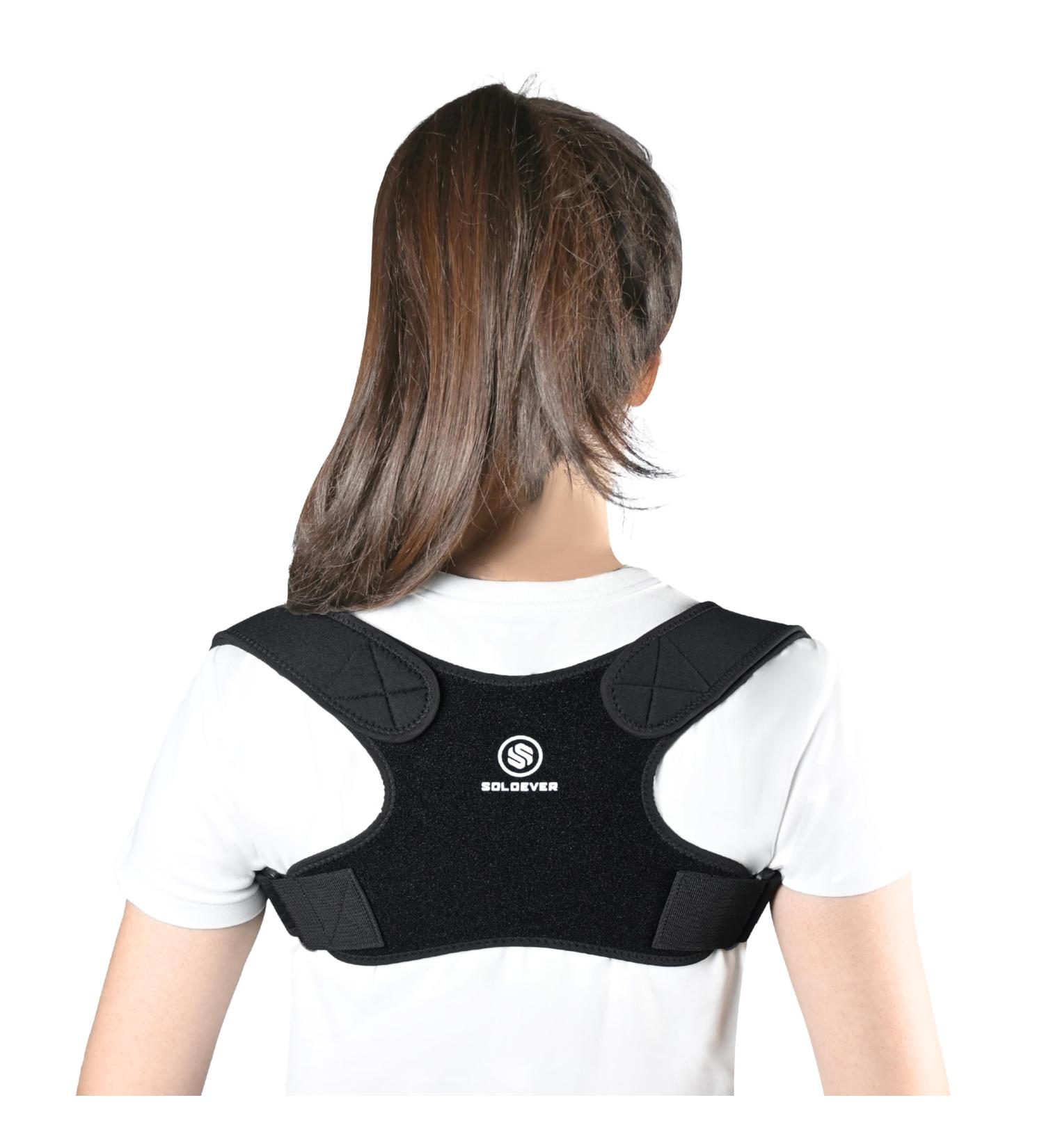 Posture Corrector for Men & Women | Adjustable Back Straightener & Support Brace for Pain Relief (Black One Size - Buy Online on GoSupps.com