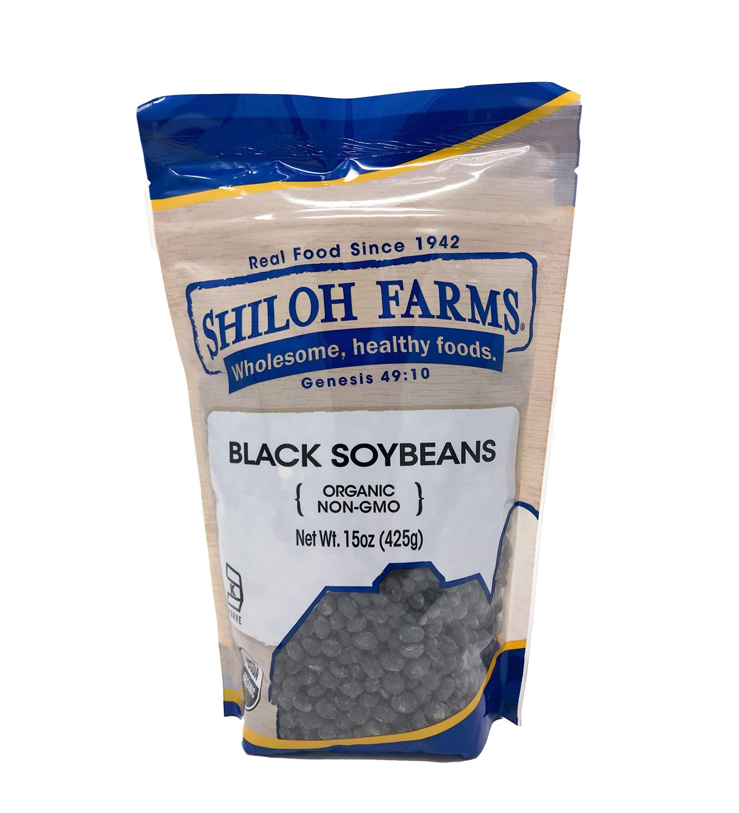 Shiloh Farms Organic Black Soybeans - 15 oz | Shop High-Quality Beans Online - Buy Online on GoSupps.com