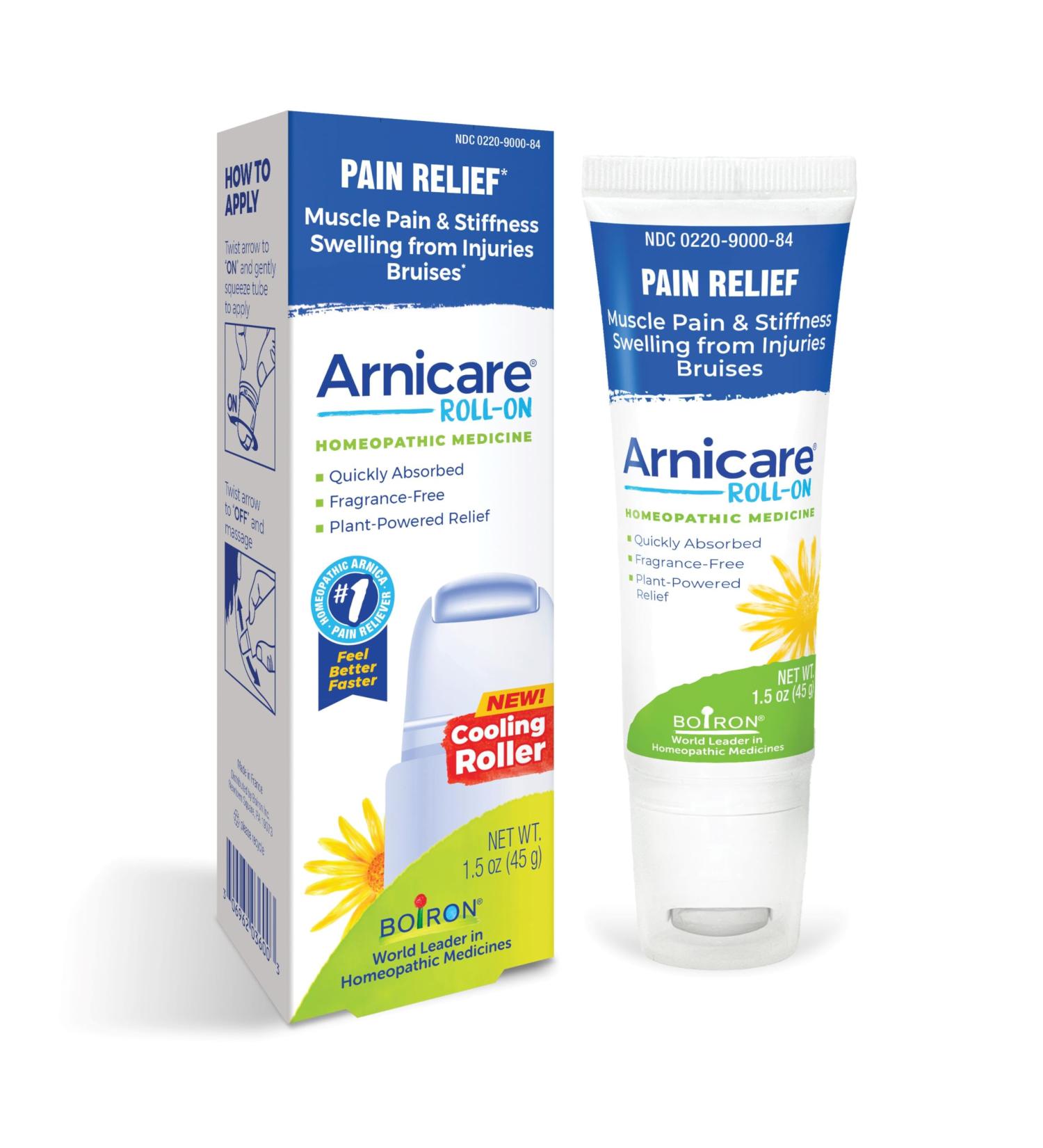 Boiron Arnicare Roll-On for Joint & Muscle Pain Relief | Cooling & Fragrance-Free | 1.5 oz - Ships Internationally - Buy Online on GoSupps.com