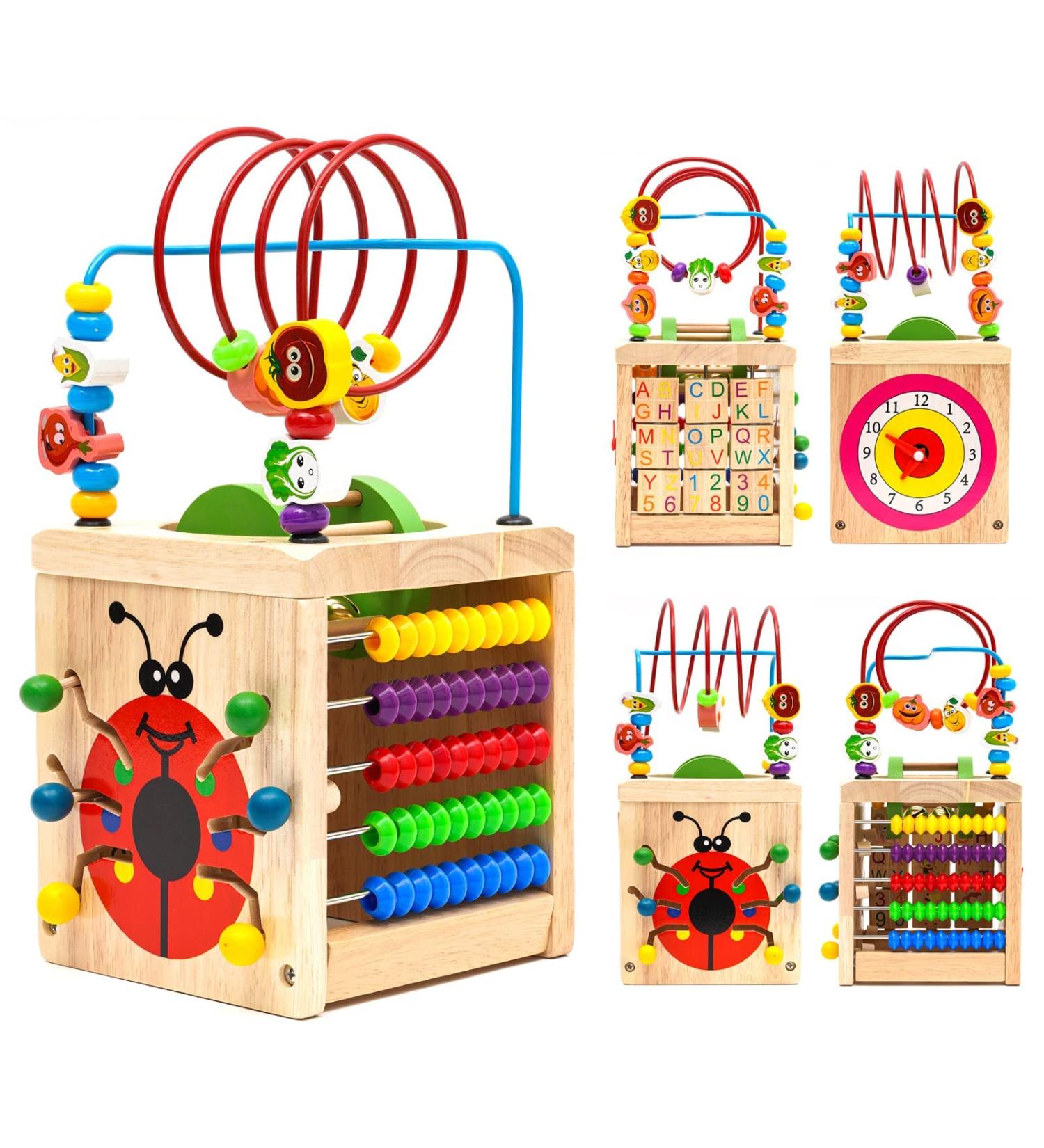Arkyomi Motor Cubes | Montessori Wooden Toys for 1-Year-Olds | Activity Dice & Birthday Gift for Kids - Buy Online on GoSupps.com