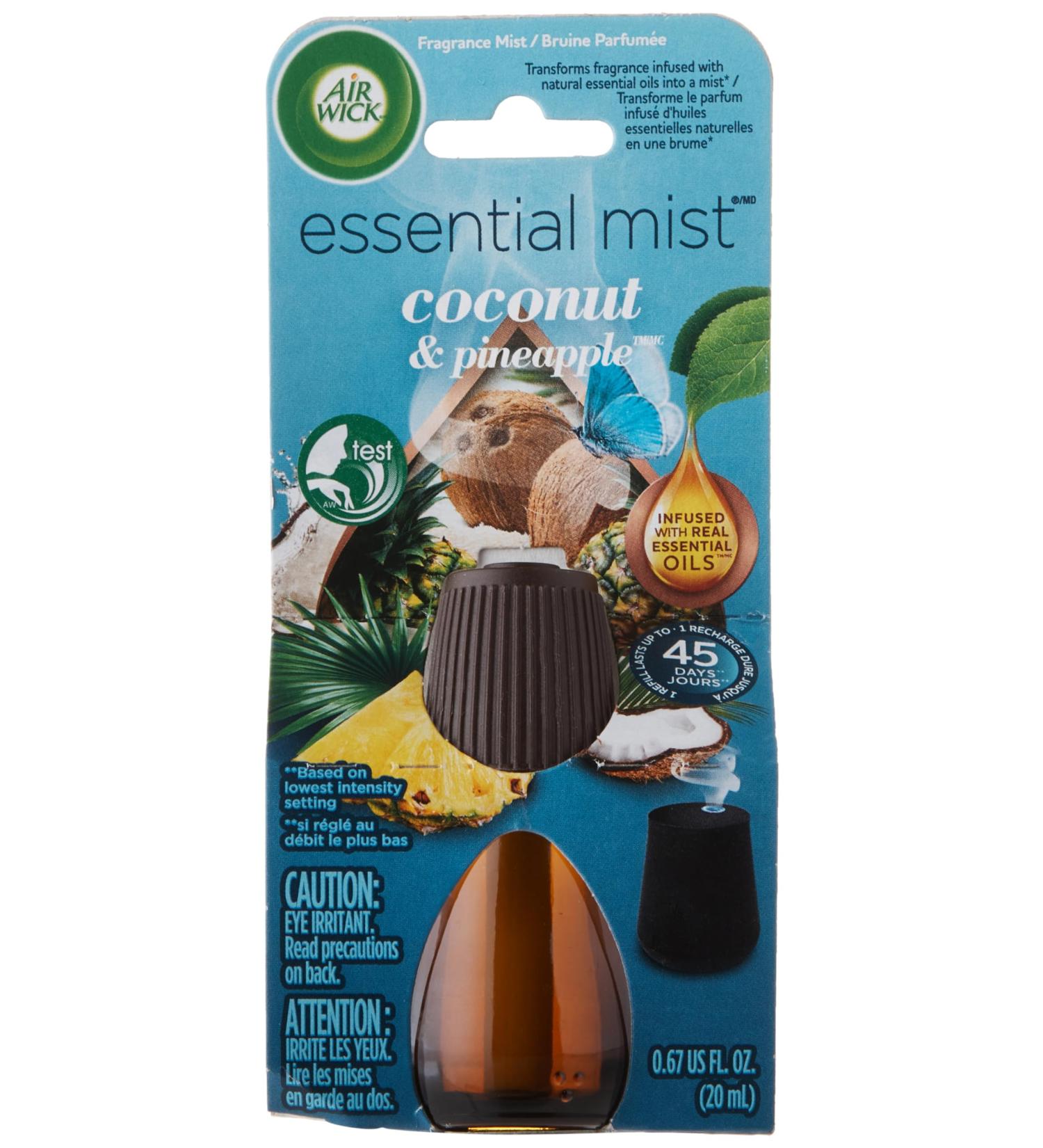 Airwick Essential Mist Oil Diffuser Refill Coconut & Pineapple (20mL)