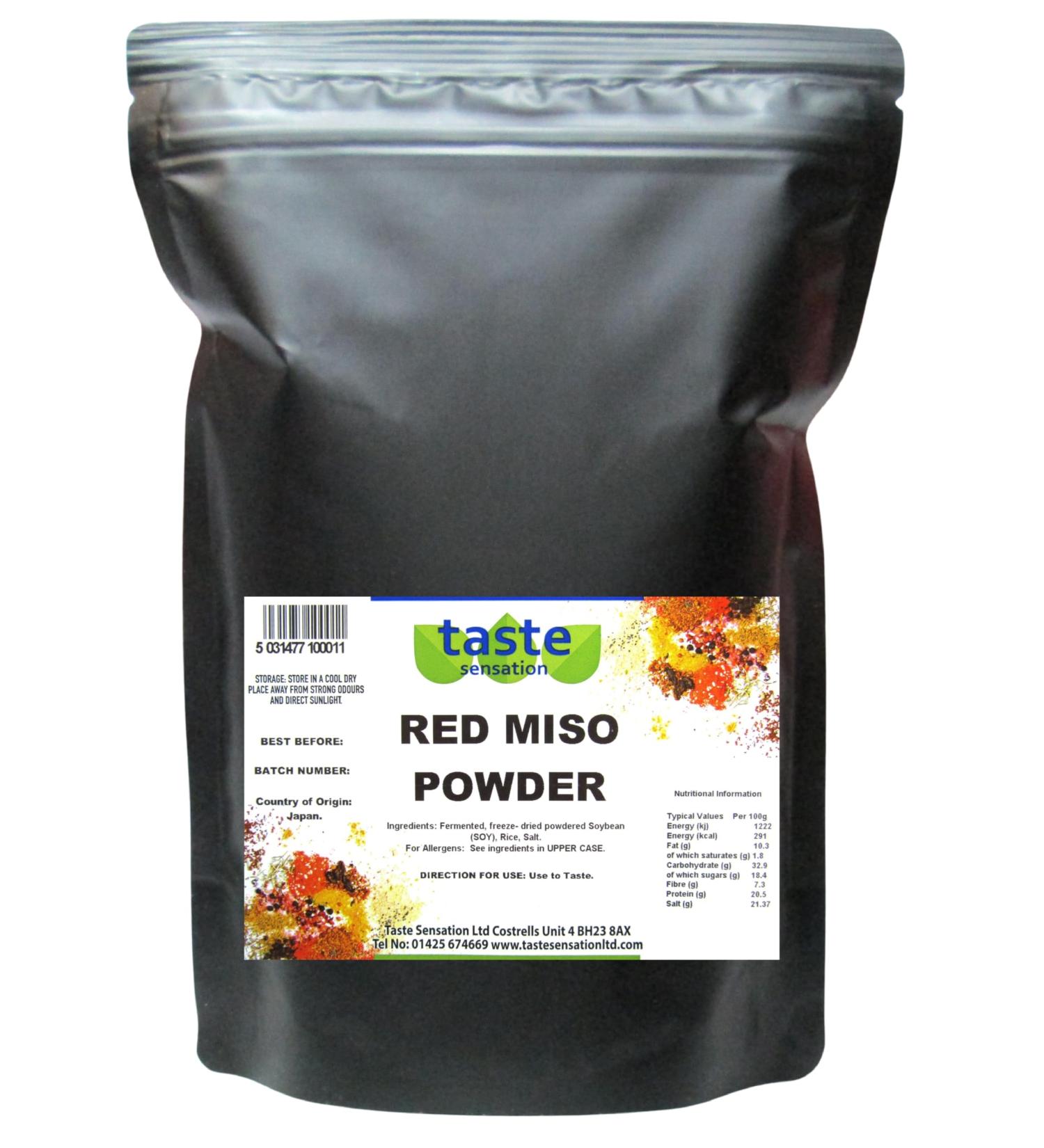 Red Miso Powder - 1kg Resealable Pouch - Buy Online on GoSupps.com