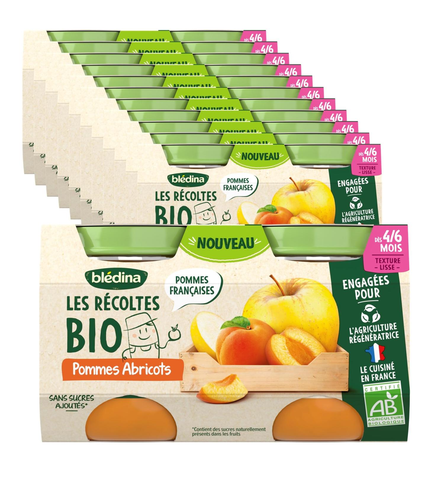 Bl dina - Les R coltes Bio Pommes Abricots D s 4/6 mois 24x130g - Buy Online on GoSupps.com