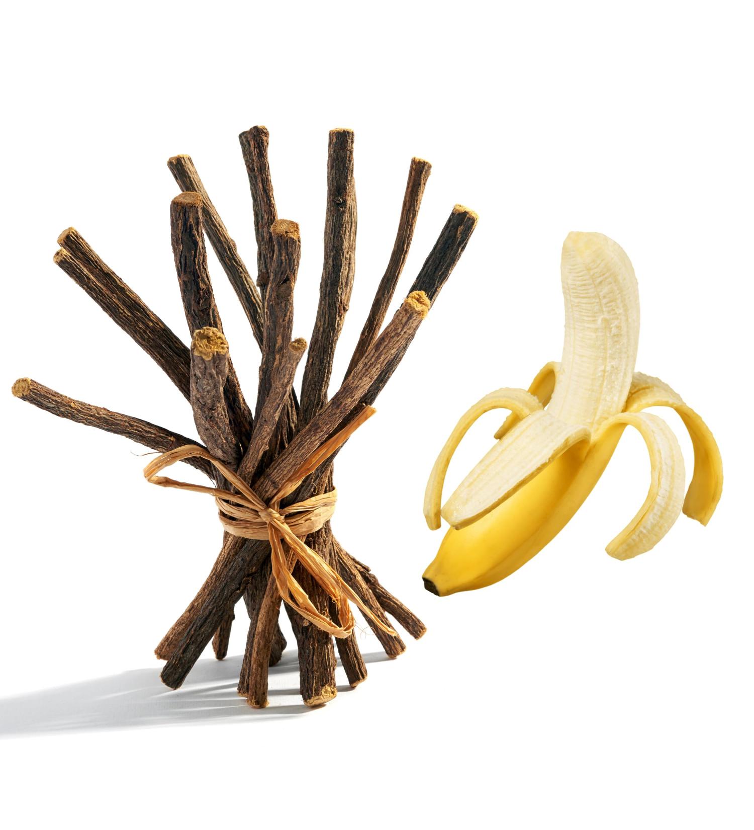 Aroma Depot Banana Flavored Licorice Root Chew Sticks - 8 oz. for Oral Health 100% Pure Natural 6.5-7 inches Long - Buy Online on GoSupps.com