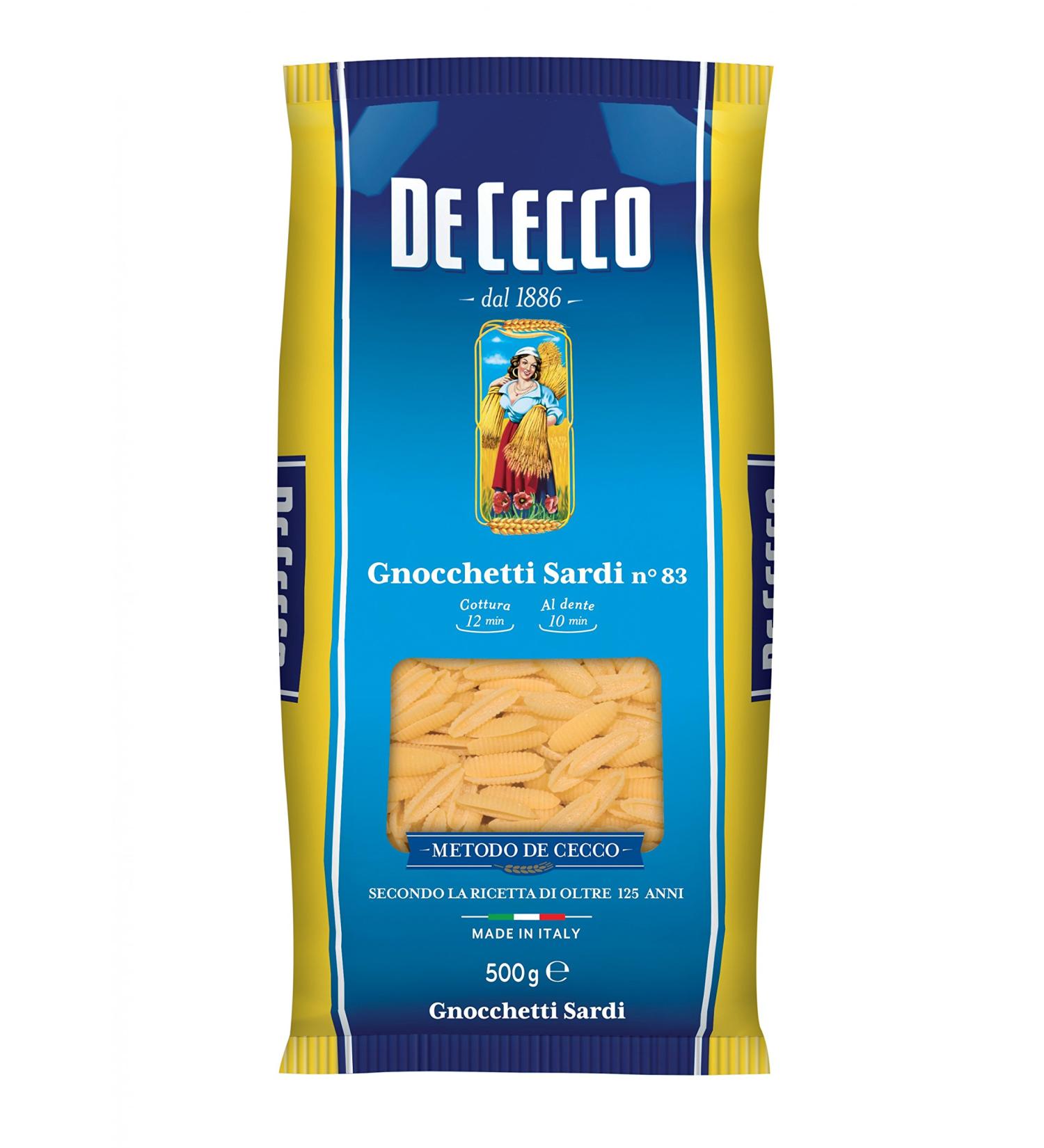 10x Pasta De Cecco 100% Italian Gnocchetti Sardi n. 83 Pasta 500g