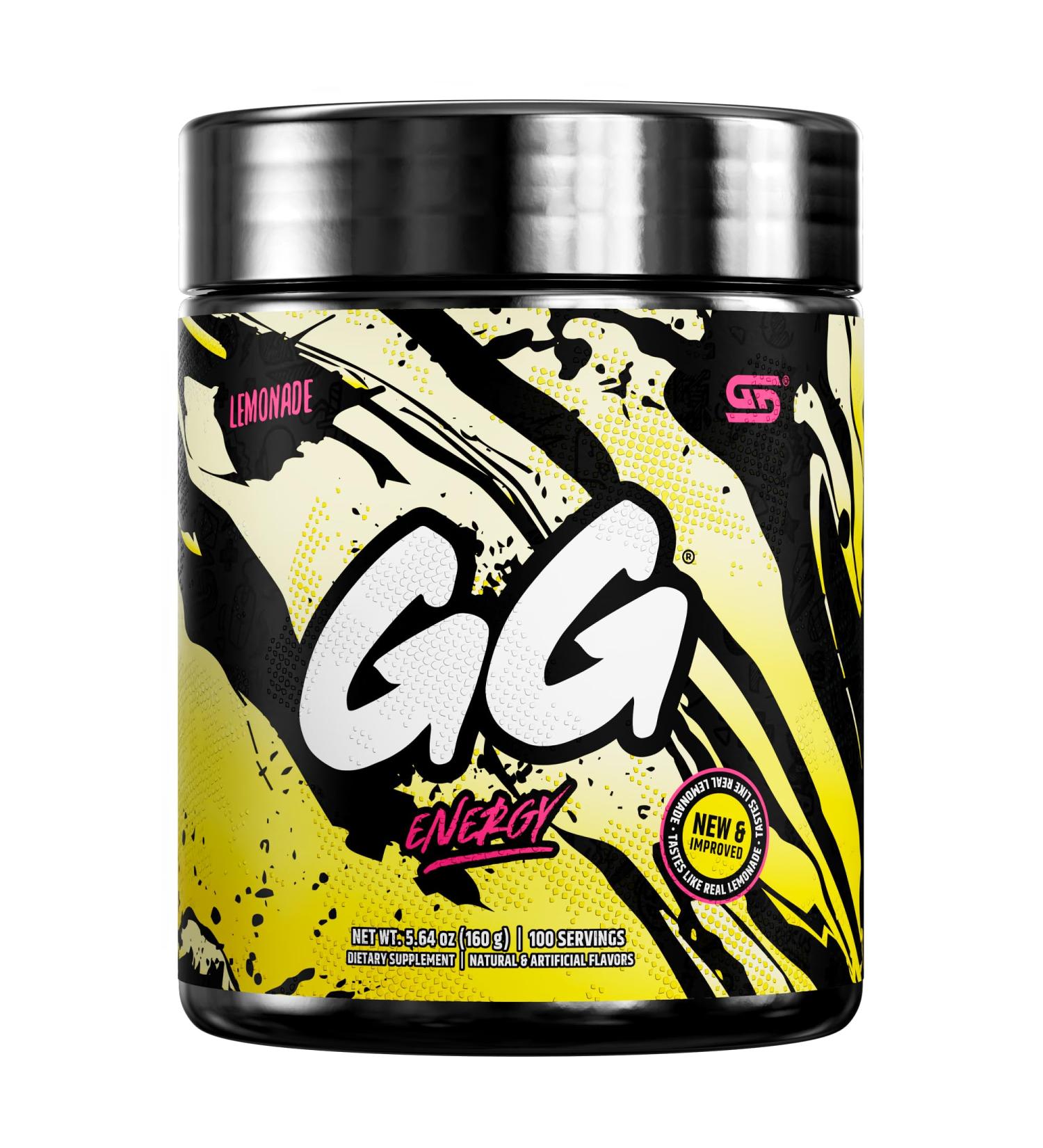 Gamer Supps GG Energy Lemonade - Keto Friendly Sugar Free Gaming Energy Drink (100 Servings) | Organic Caffeine Nootropics & Immune Support - Buy Online on GoSupps.com
