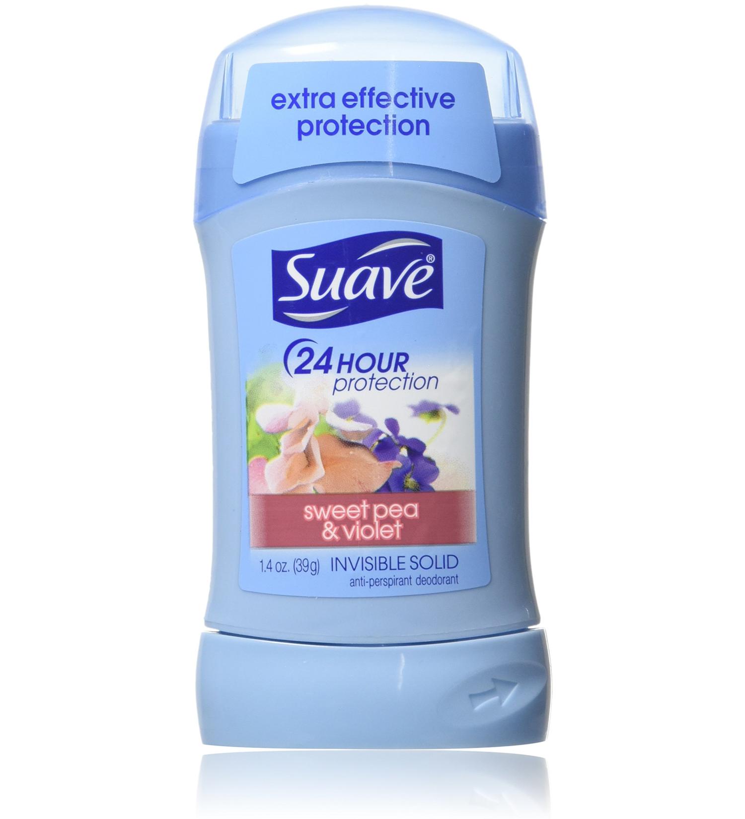Suave 24Hr Sweet Pea & Violet Deodorant 2.6oz Invisible Solid - 2 Pack - Buy Online on GoSupps.com
