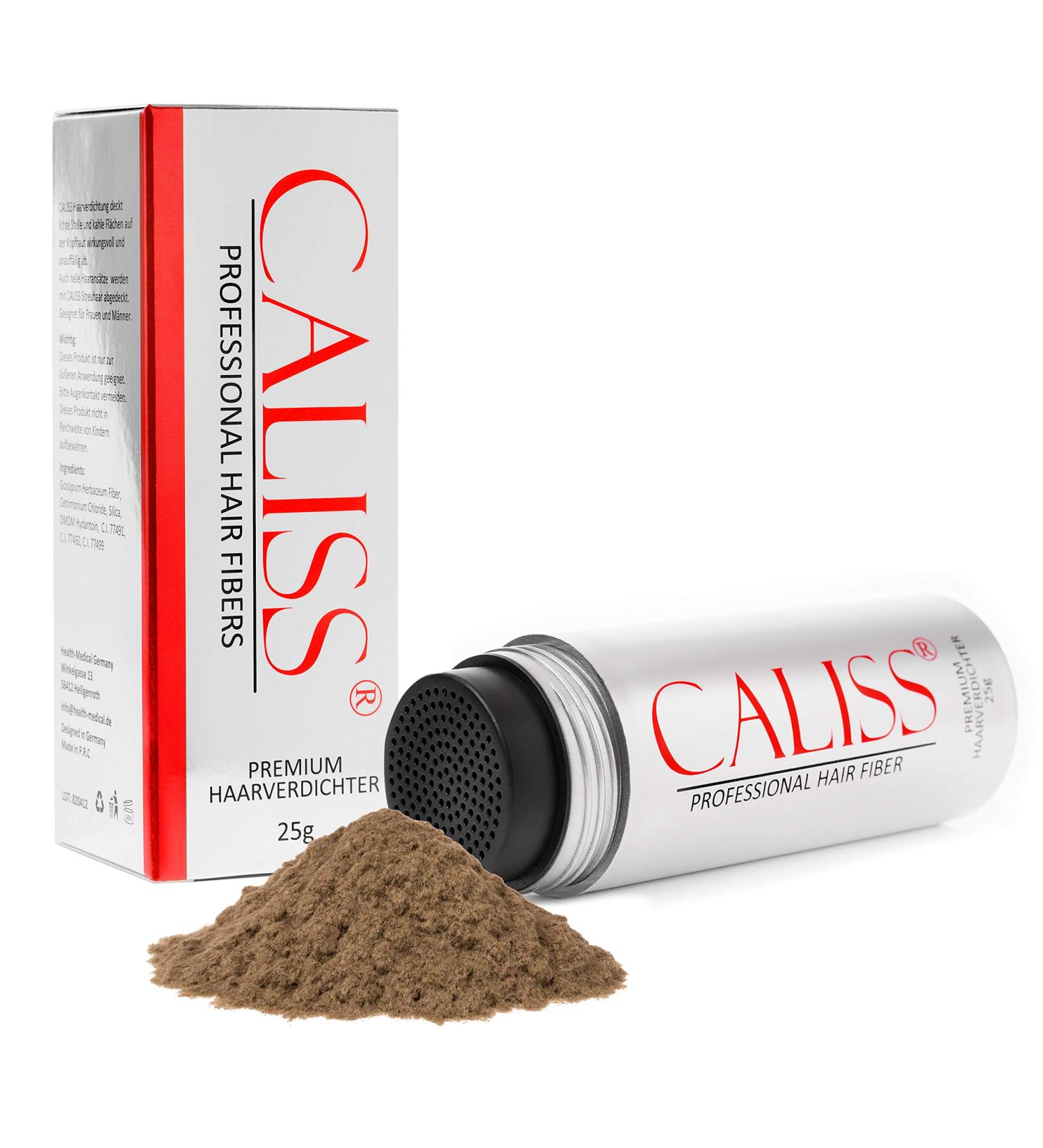 Caliss Hair powder for hair loss hair powder against light hair and bald spots 25 g light brown - Buy Online on GoSupps.com