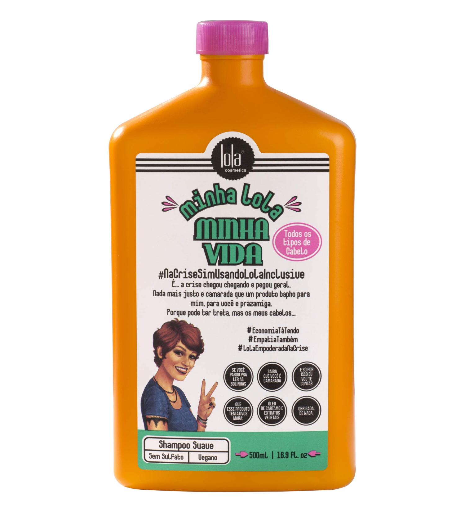 Lola From Rio - Minha Lola Minha Vida - Shampoo For All Hair Types Miusturizes Softens Hydrates and Adds Shine 17.64 Fl Oz