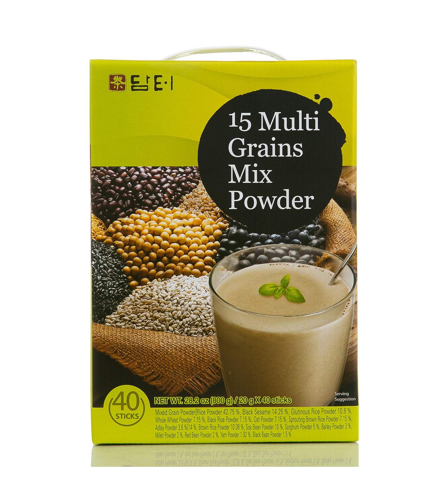 Damtuh Korean 15 Multi Mixed Grain Powder Meal Replacement Shake - 40 Sticks, 20g Each - Buy Online on GoSupps.com