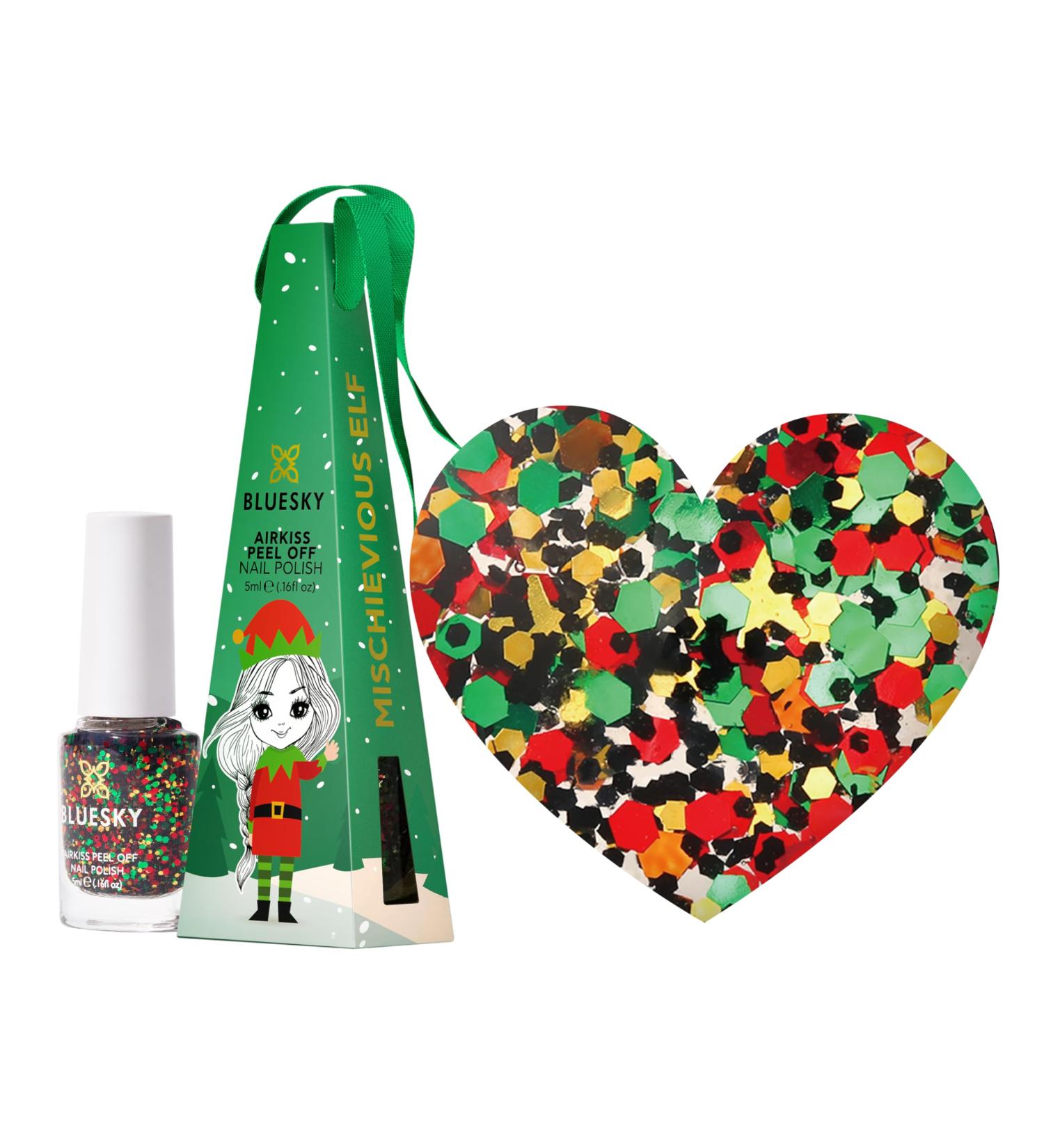 Bluesky Christmas Kids Nail Varnish Bauble - Mischievous Elf Green Glitter | Non-Toxic Water-Based Nail Polish for Kids 5ml - Buy Online on GoSupps.com