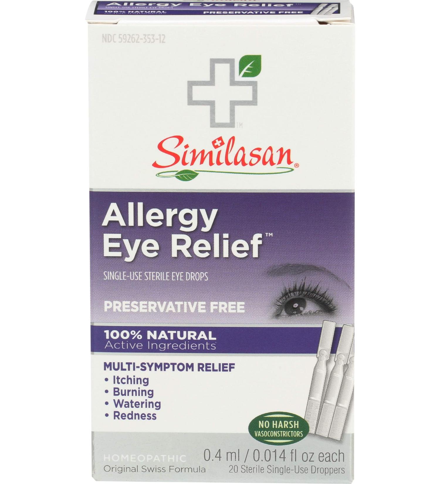 Similasan Allergy Eye Relief Drops - 20 Single Use Packs - Buy Online on GoSupps.com