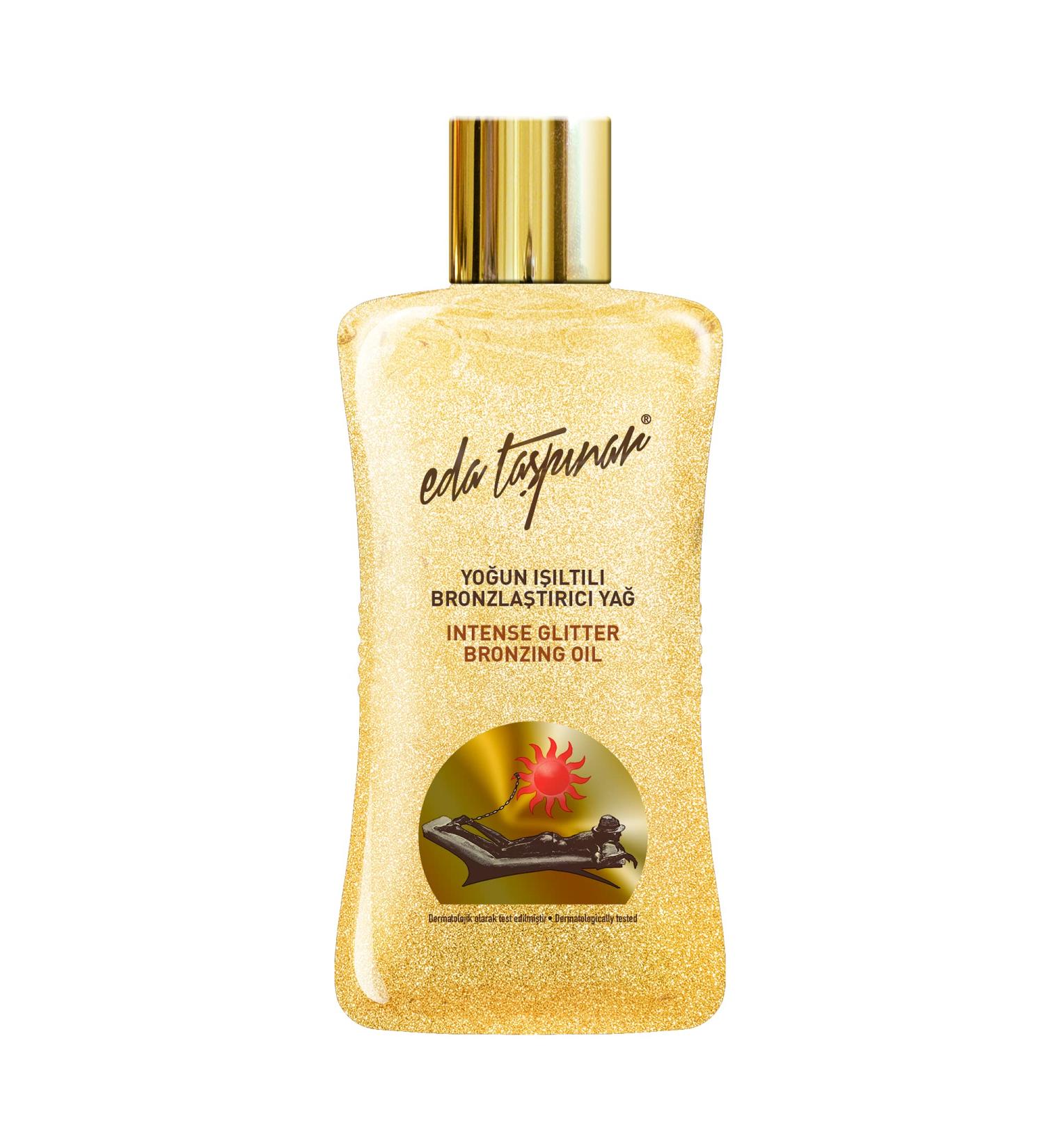 Eda Taspinar Bronze Intense Glitter Tanning Oil - Sparkly Dark Mediterranean Tan SPF 0 200ml - All Eyes On You - Buy Online on GoSupps.com