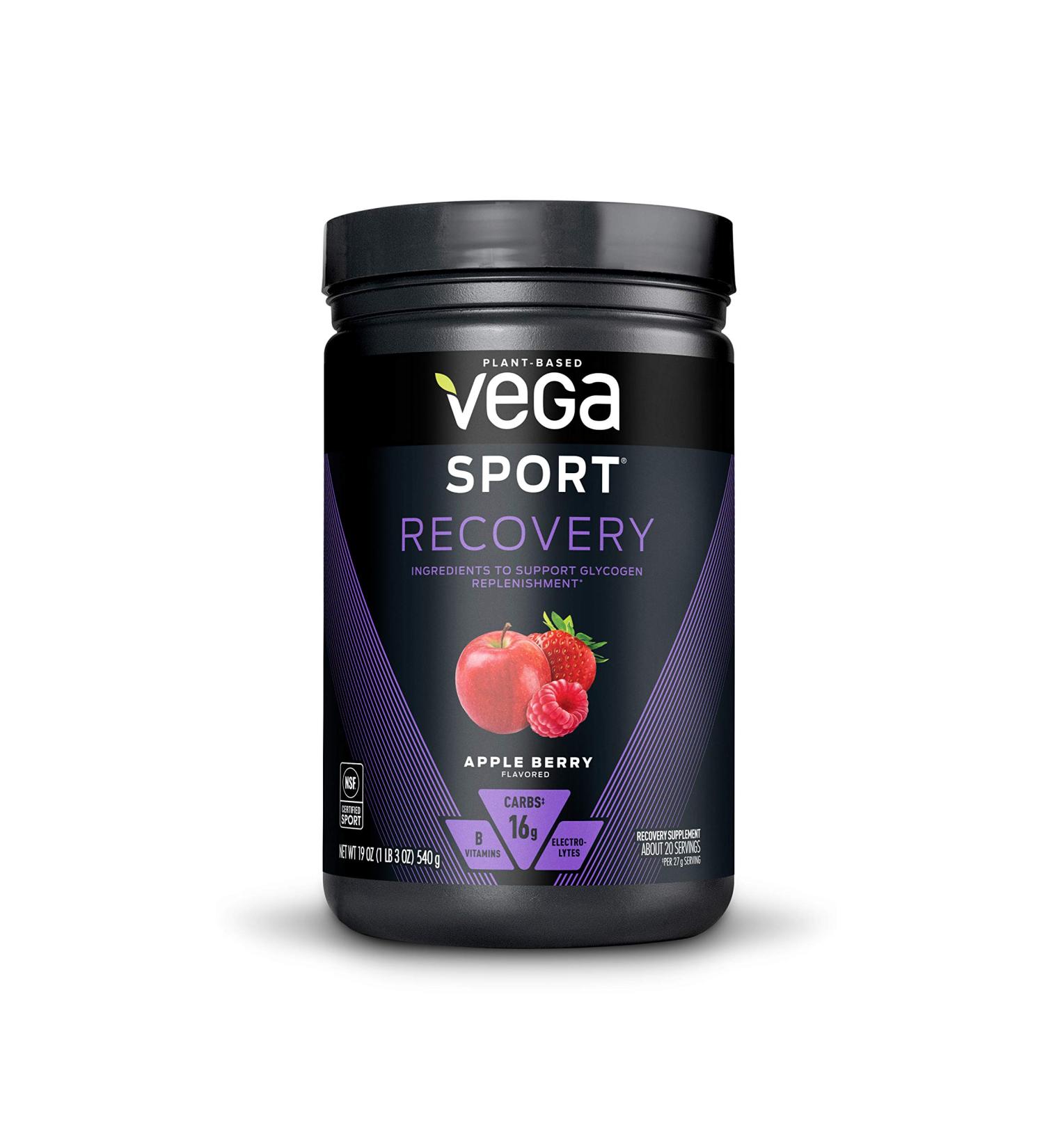Vega Sport Recovery Accelerator - Apple Berry 19 oz (540 g) | Fast Muscle Recovery - Buy Online on GoSupps.com