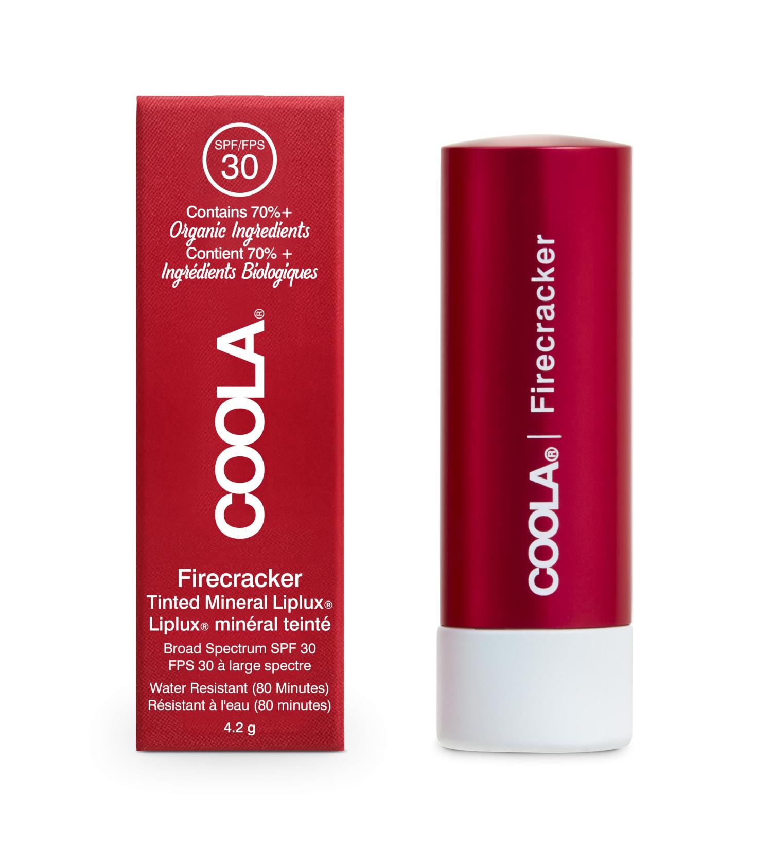 COOLA Tinted Mineral Liplux Sunscreen SPF 30 Firecracker 42 g - Buy Online on GoSupps.com