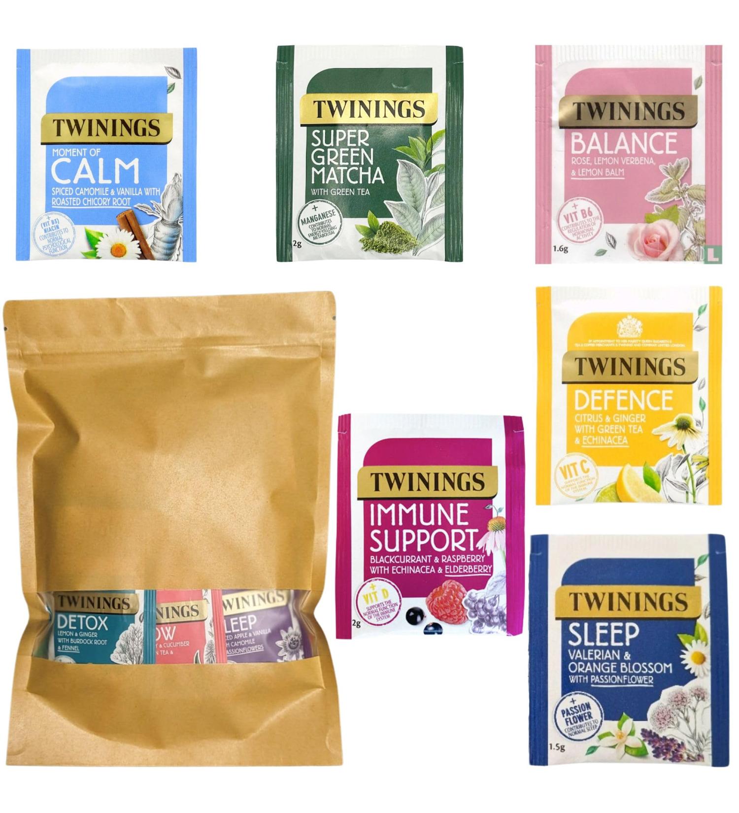 Superblends Assortment Fruits Tea Bags - 30 pcs Variety Pack with 6 Delicious Flavours Mixed Include Calm Balance Immune Support Sleep Defence and Super Grenn Match Tea Bags - Buy Online on GoSupps.com