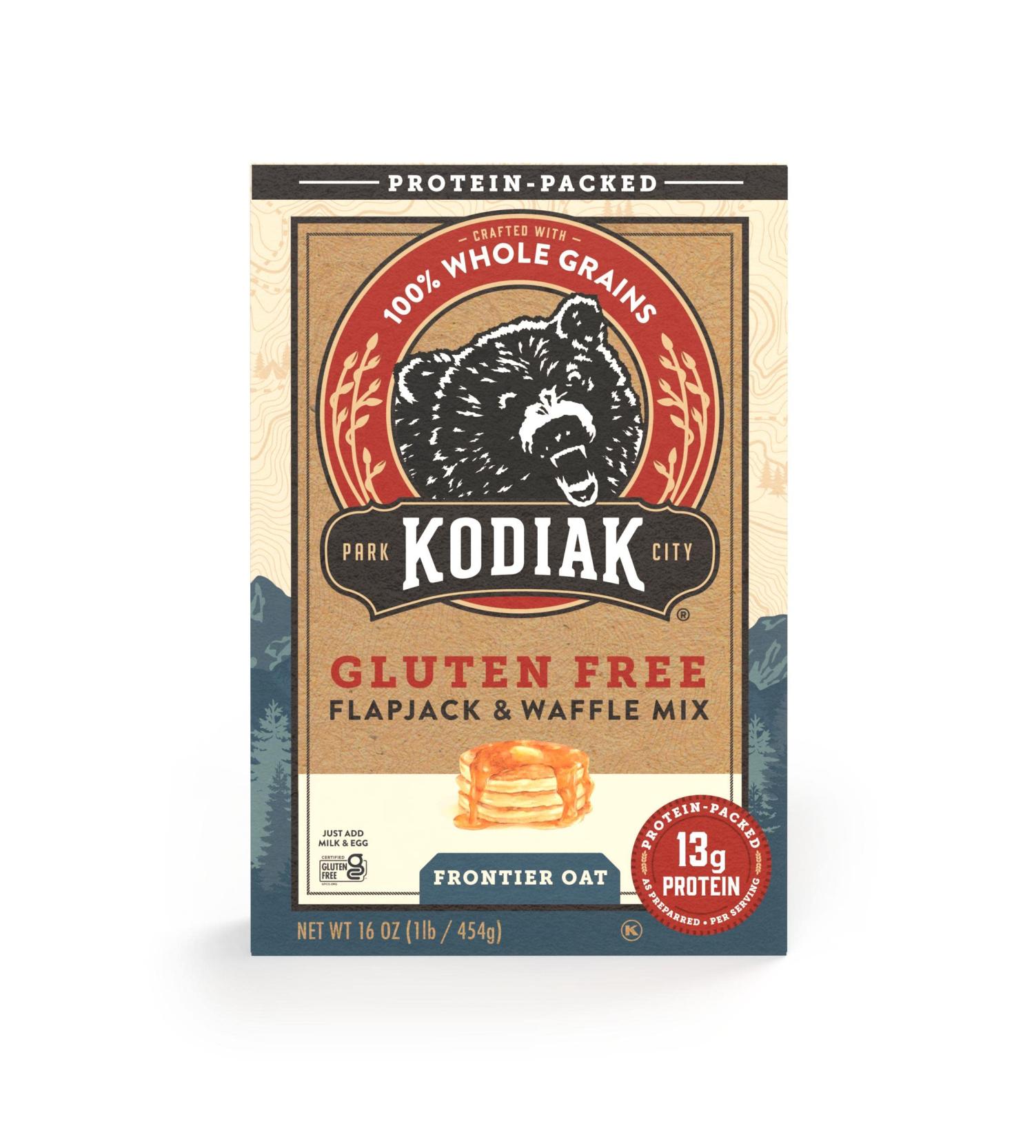Kodiak Gluten-Free Flapjack Pancake & Waffle Mix - Frontier Oat, High Protein, 100% Whole Grains | 1 Pack - Buy Online on GoSupps.com
