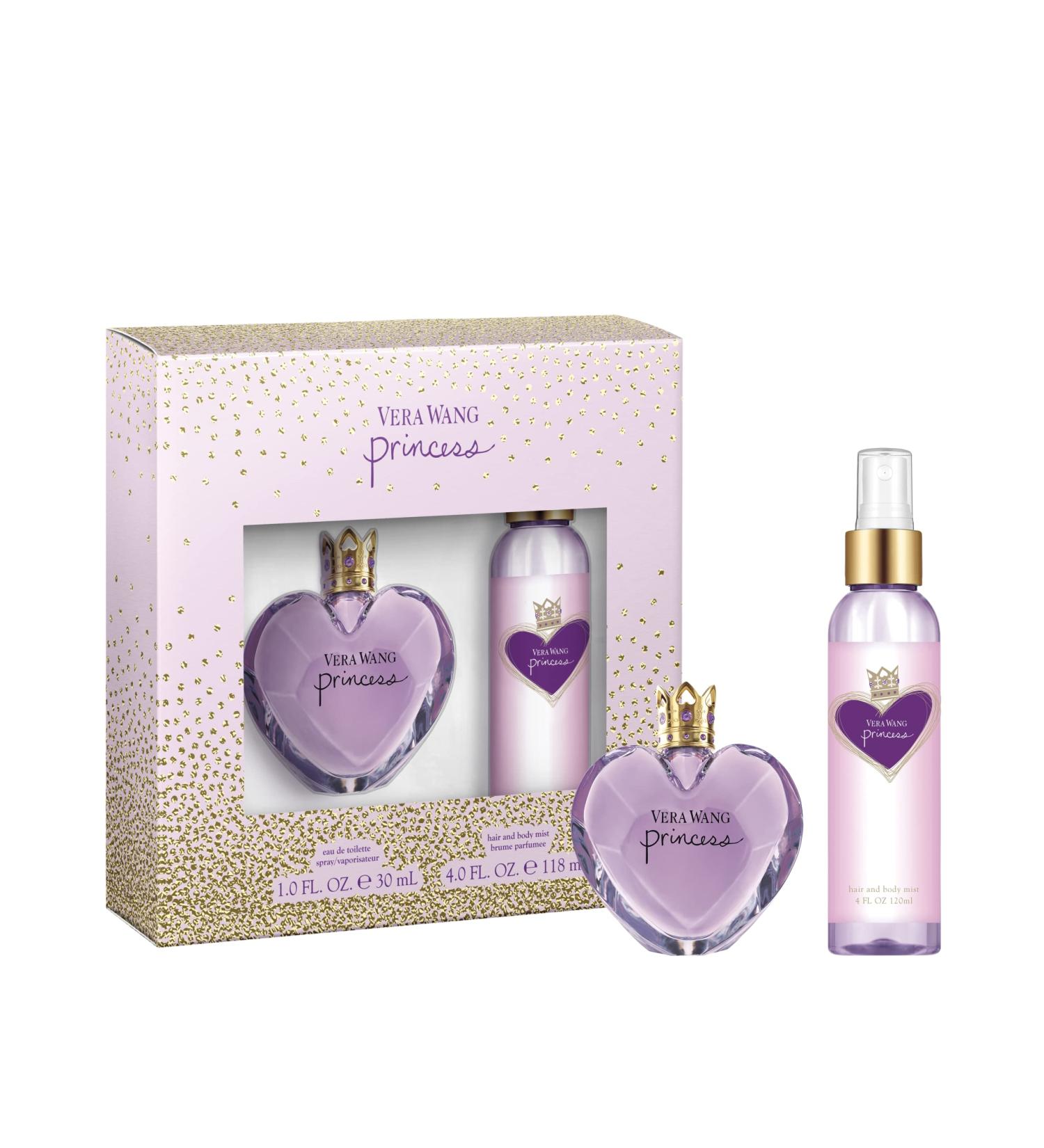 Vera Wang Princess 2 piece Gift Set for Women - 1.0 oz Eau De Toilette Spray + 4.0 oz Hair and Body Mist - Buy Online on GoSupps.com