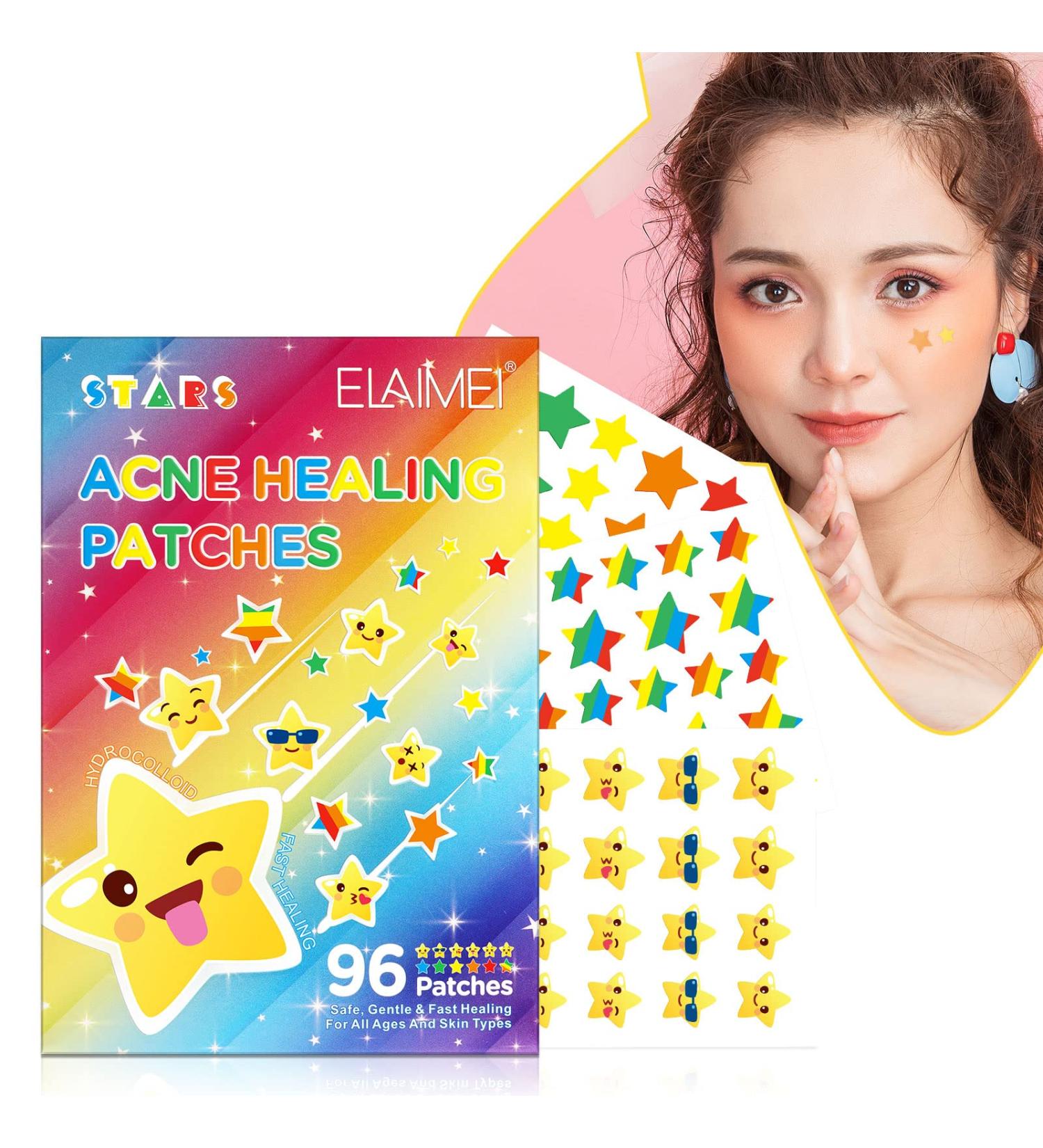 Acne Patch Pimple Patch Star Shaped Acne Absorbing Cover Patch Hydrocolloid Acne Patches For Face Zit Patch Acne Dots Tea Tree Oil + Centella 96 Patches 9mm&12mm - Buy Online on GoSupps.com